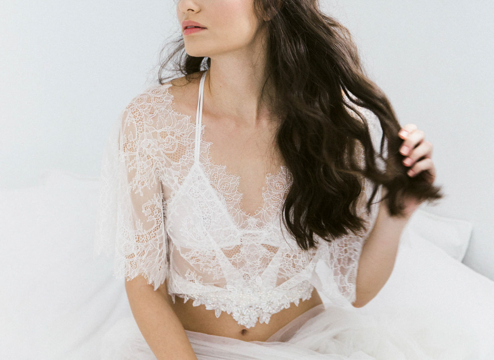Organic Bridal Boudoir Inspiration in Santorini Greece