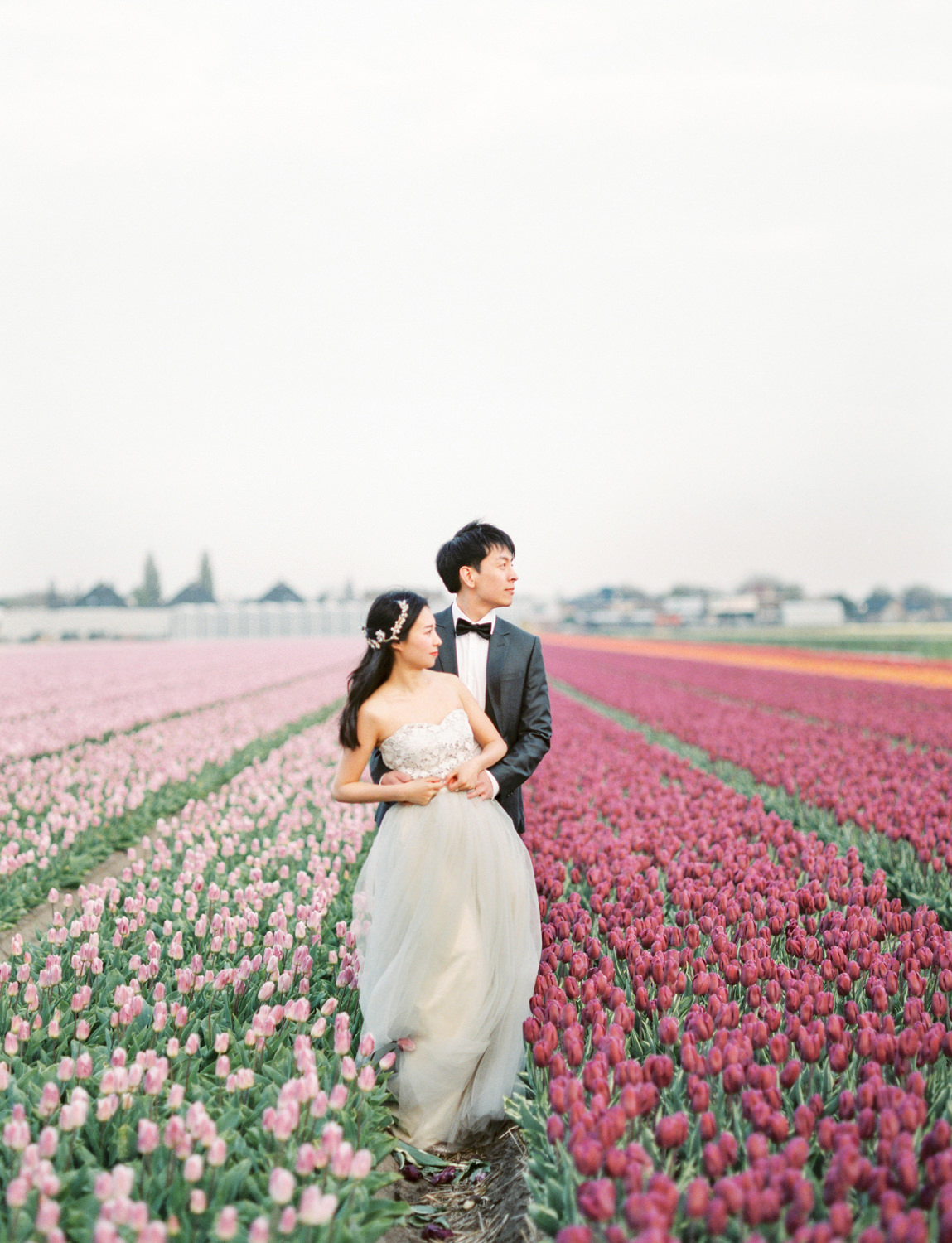 Netherlands Flower Field Prewedding Engagement Photographer