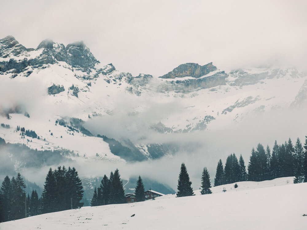 Snow in Alpine peak, Switzerland