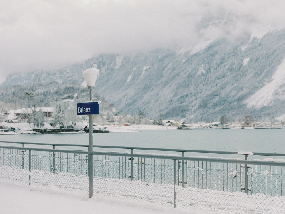 Brienz station, seen from the train on the way to Interlaken