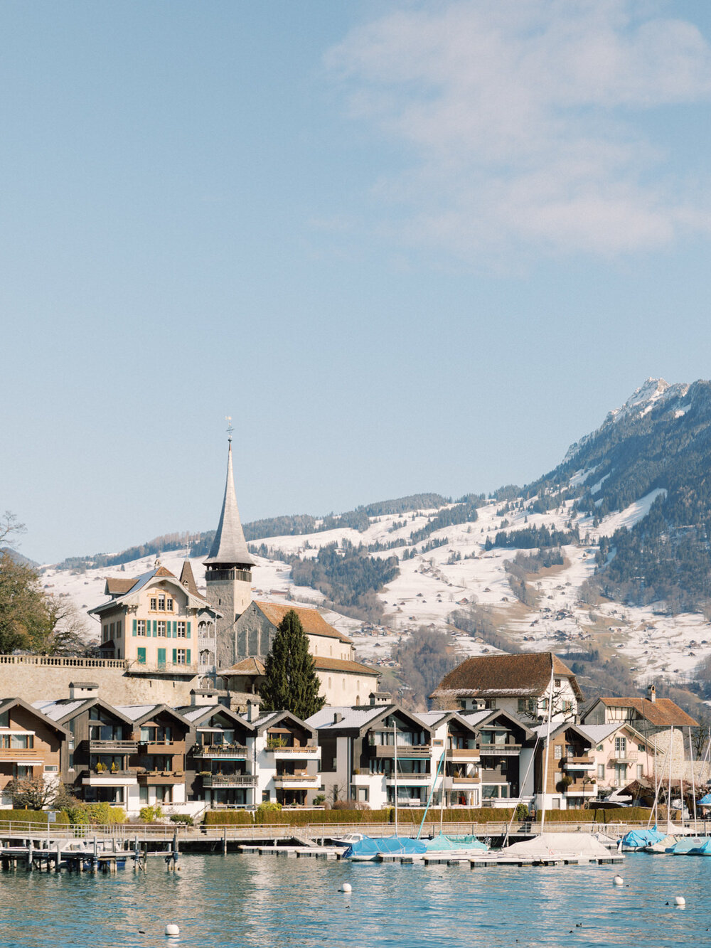 Spiez village along the Thun lake, Switzerland