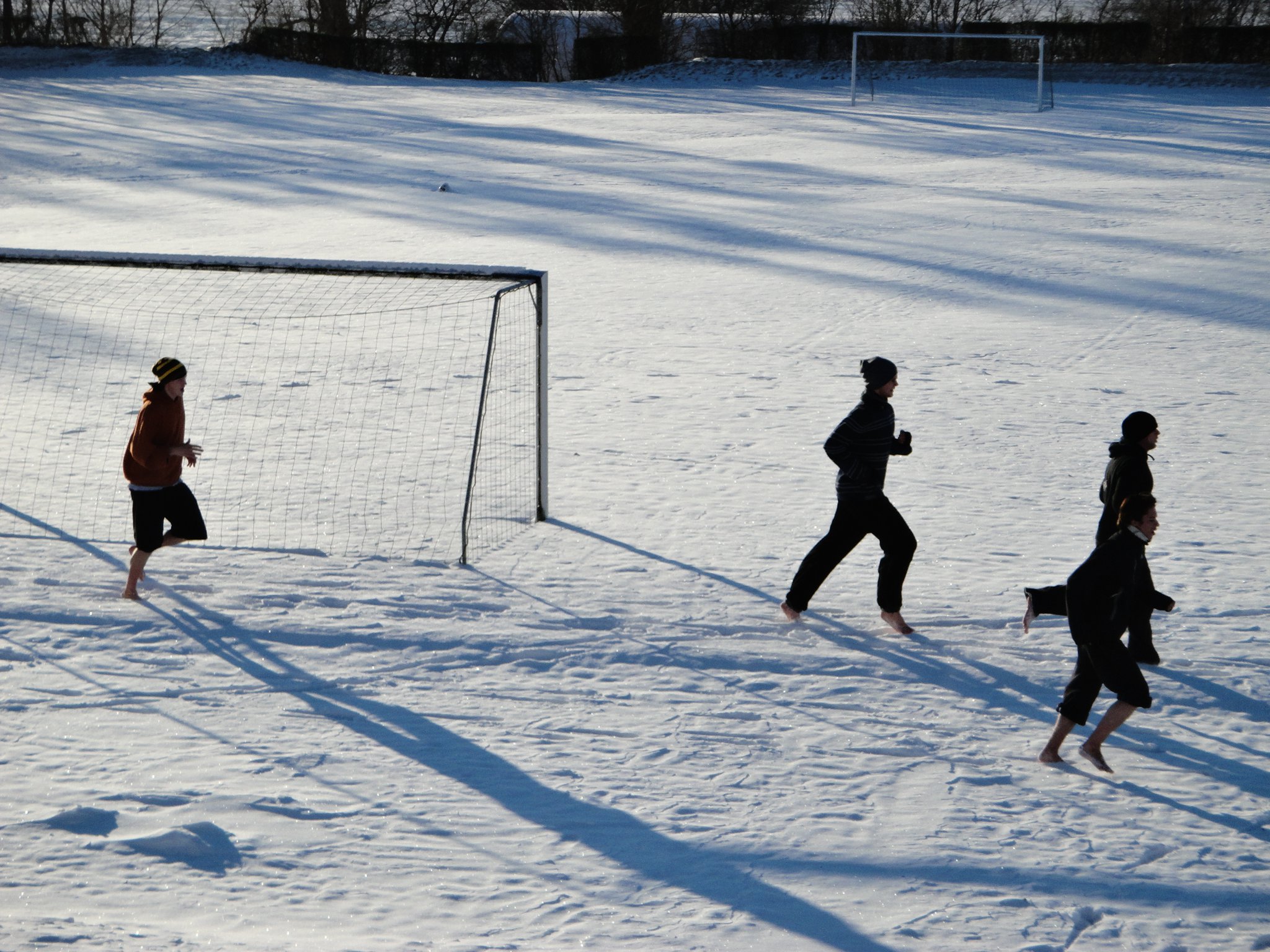 Jeg løber ude til venstre - i alt tilbagelagde jeg 5x400 meter på tracket...