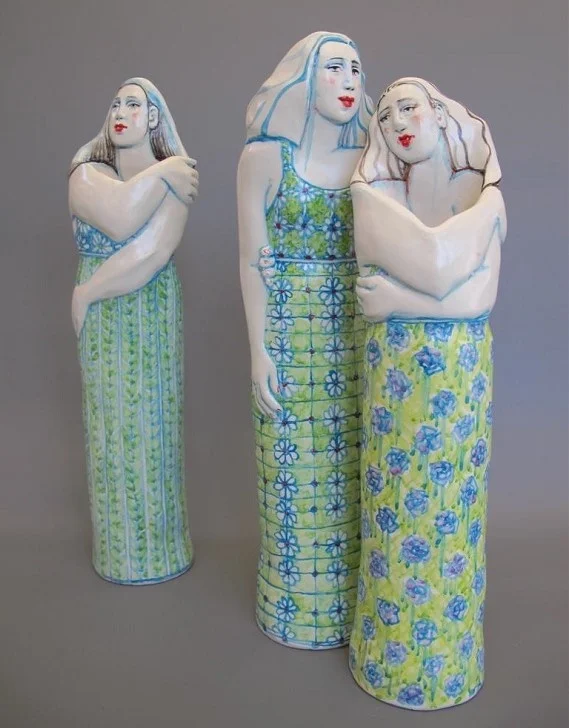 Three Women. Vessels. Louise Rive