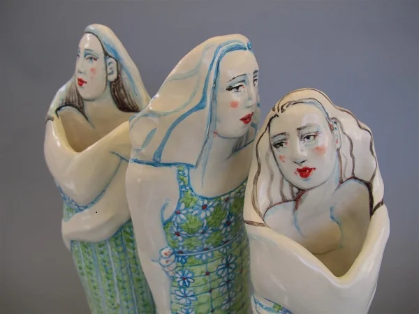 Three Women. Vessels. Louise Rive