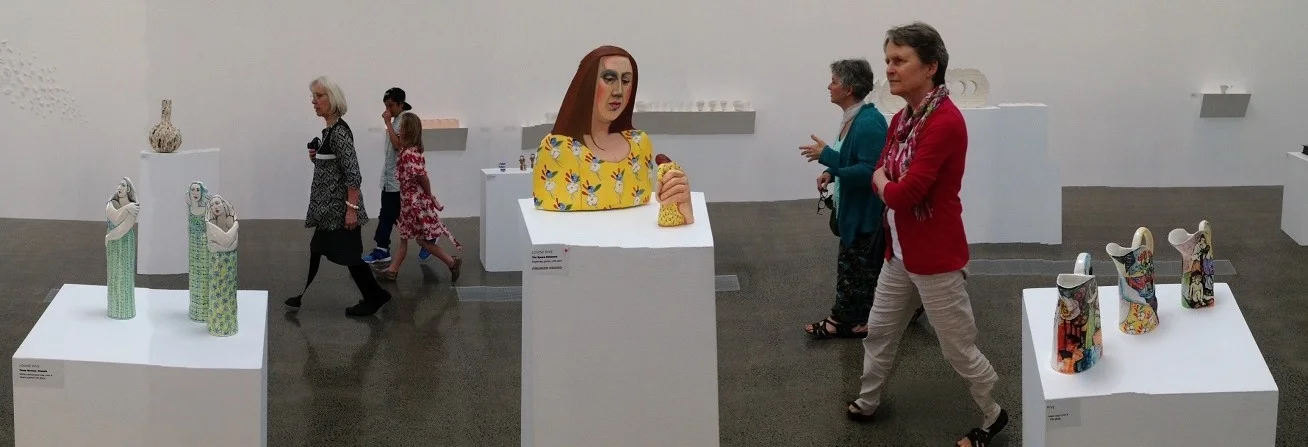 3 works by Louise Rive in the Portage Ceramic Awards 2014.