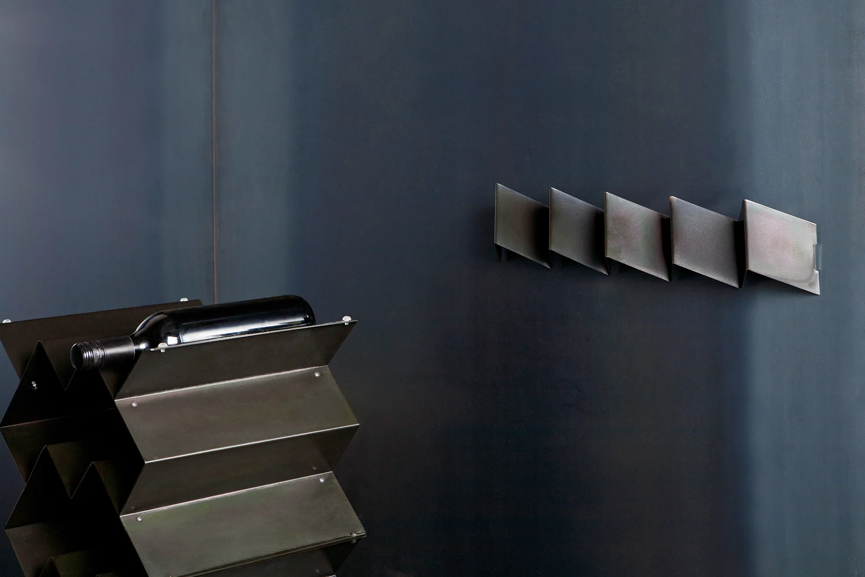 Fold coat rack and wine rack