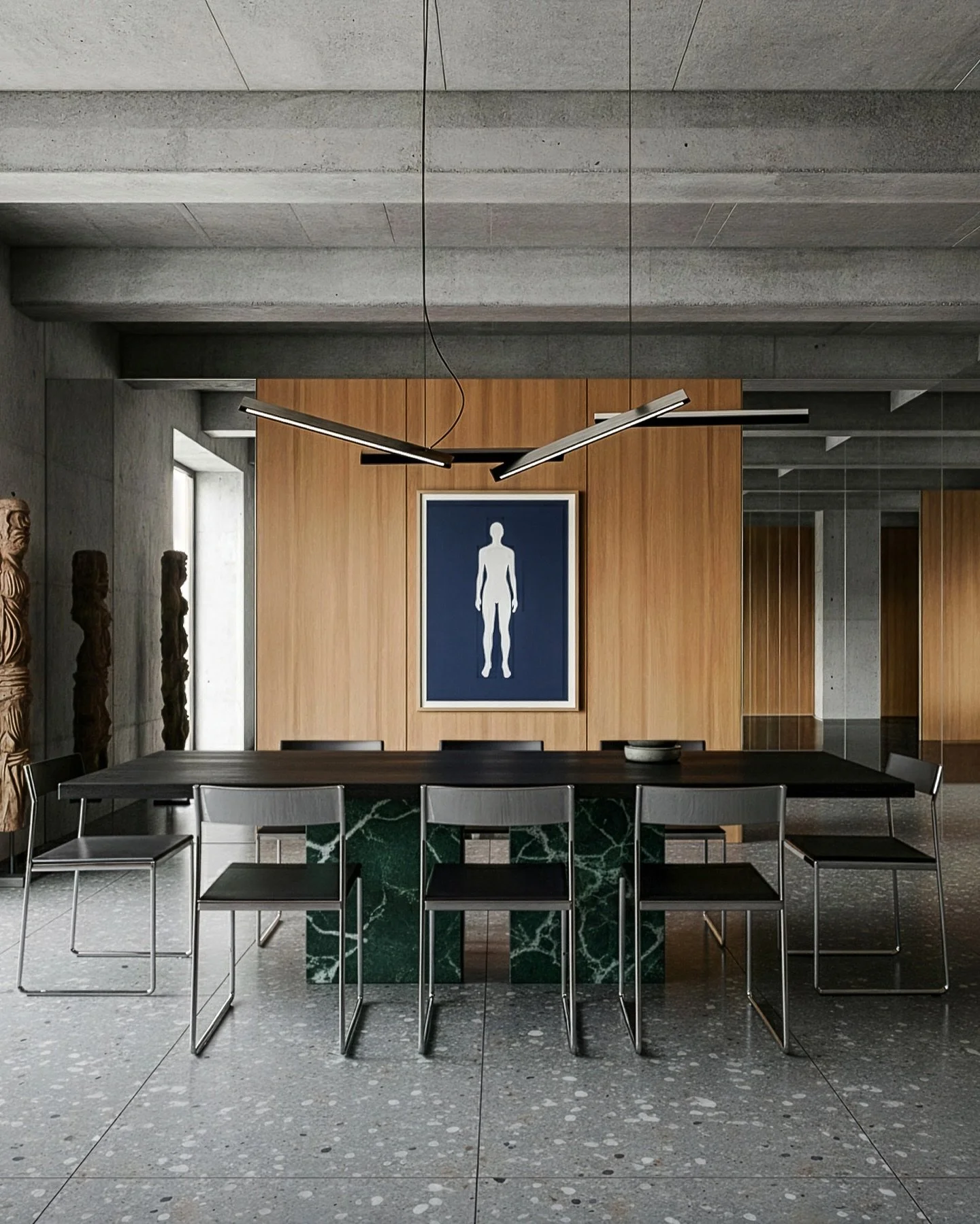 Product in Use 03 | A sculptural presence within the everyday.
Suspended above a dining table or kitchen island, the Bloc Pendant introduces warmth and a quiet sculptural presence, balancing material weight with ambient light.
Assembled to order in