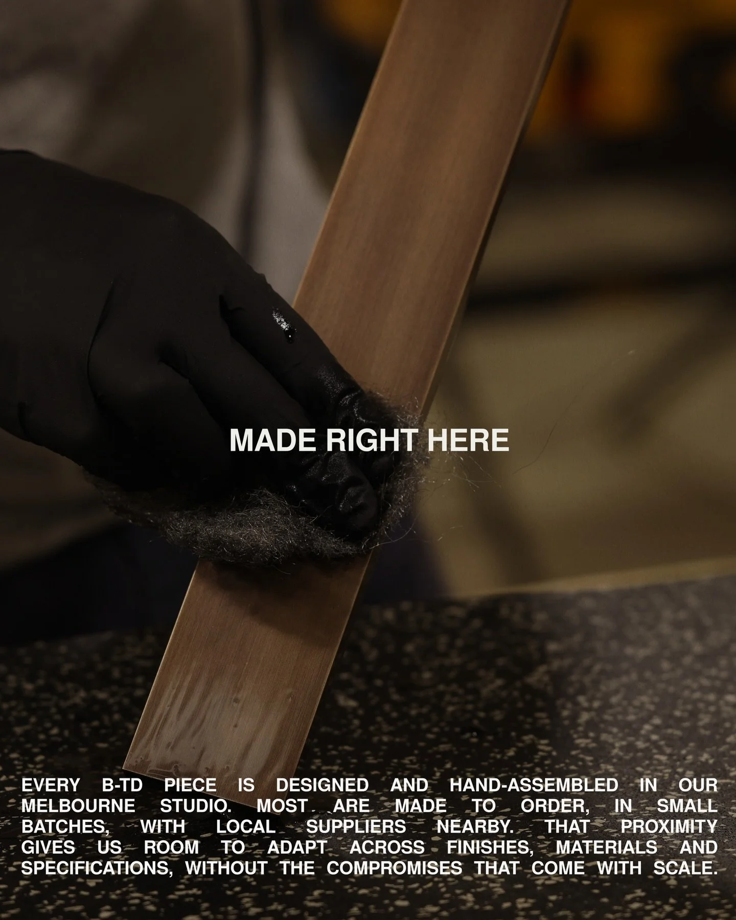 Founded in 2011, B-TD brings together a team of designers and craftsmen dedicated to lighting. 

Every piece is designed, machined, and assembled locally. Shaped by hand, refined through process, and built to last.