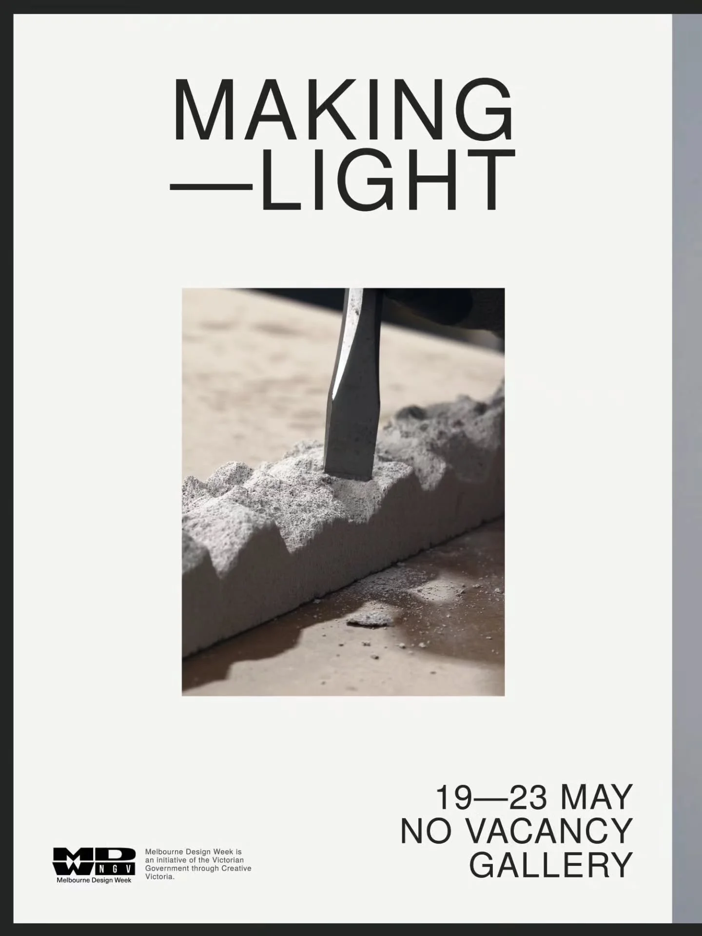 MAKING LIGHT | Melbourne Design Week 2026

A showcase of new lighting works designed &amp; produced in our Melbourne studio.

The exhibition will take the form of an immersive installation,&nbsp;bringing together new lighting works that mark&nbsp;the