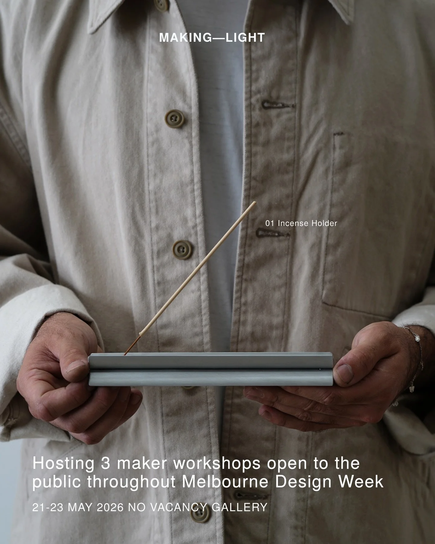 WORKSHOP | Melbourne Design Week 2026

As part of MAKING LIGHT, B-TD will present a free series of 3 participatory workshops, inviting visitors to engage directly with our materials and making processes. Participants will be guided through the creati