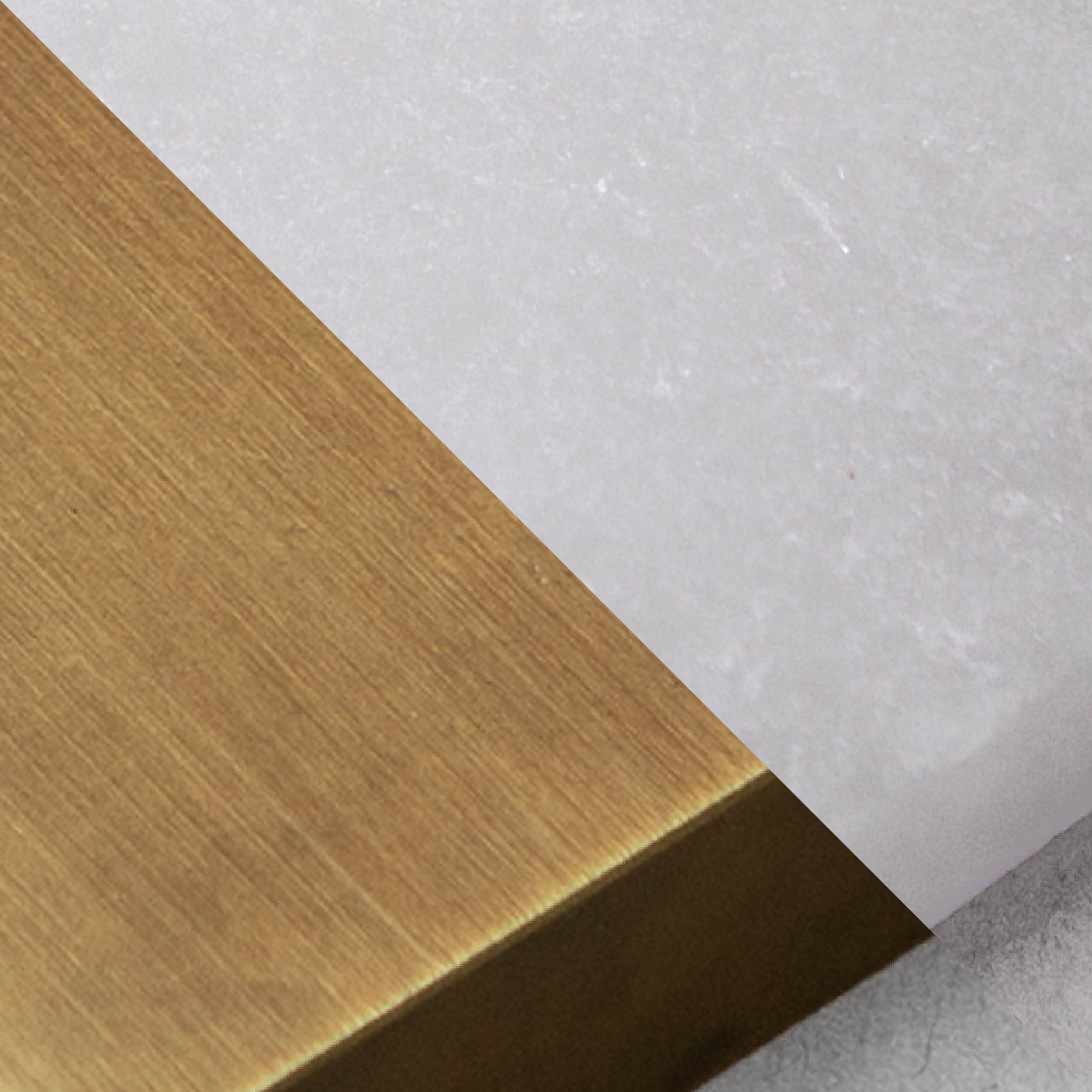 Aged Brass + Alabaster