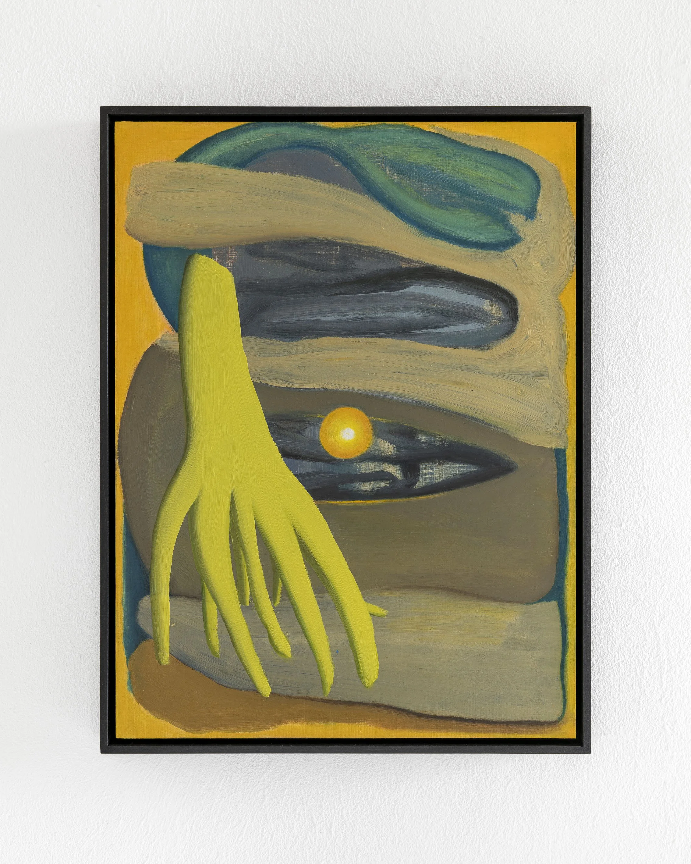 Untitled, oil on paper on MDF, 29.5 x 29.5 cm, 2025