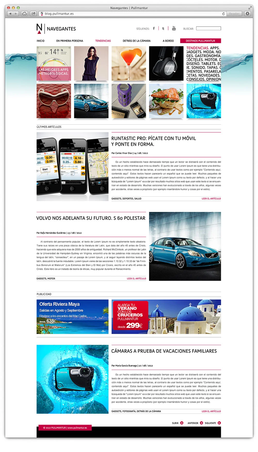SECTION MAIN PAGE WITH HIGHLIGHTS / PÁGINA DE SECCIÓN CON DESTACADOS