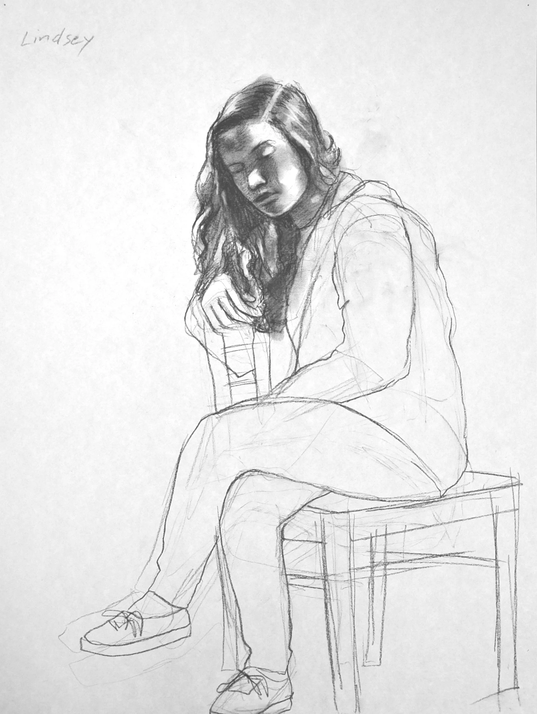  charcoal on paper  18 x 24 inches 