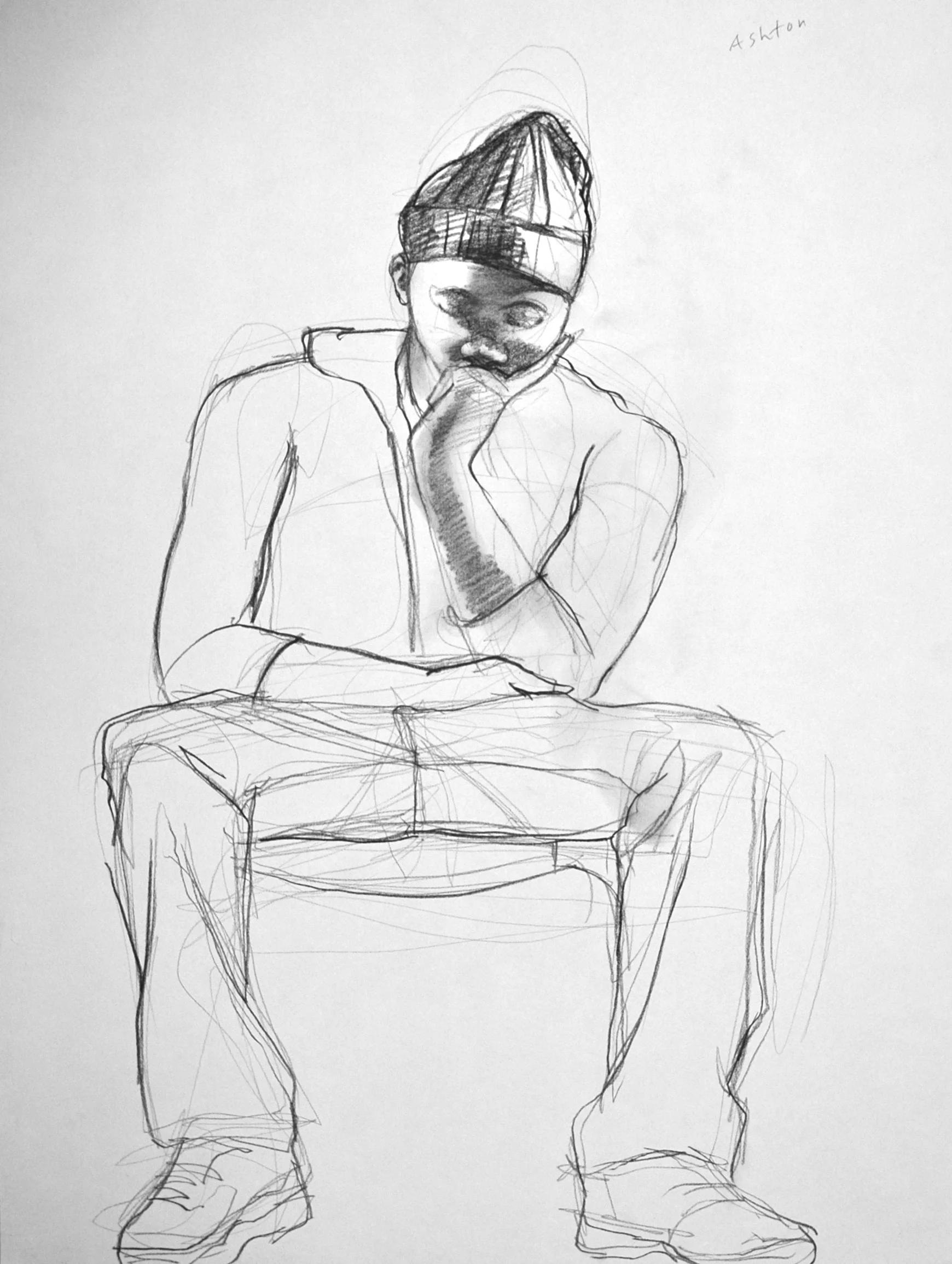  charcoal on paper  18 x 24 inches 