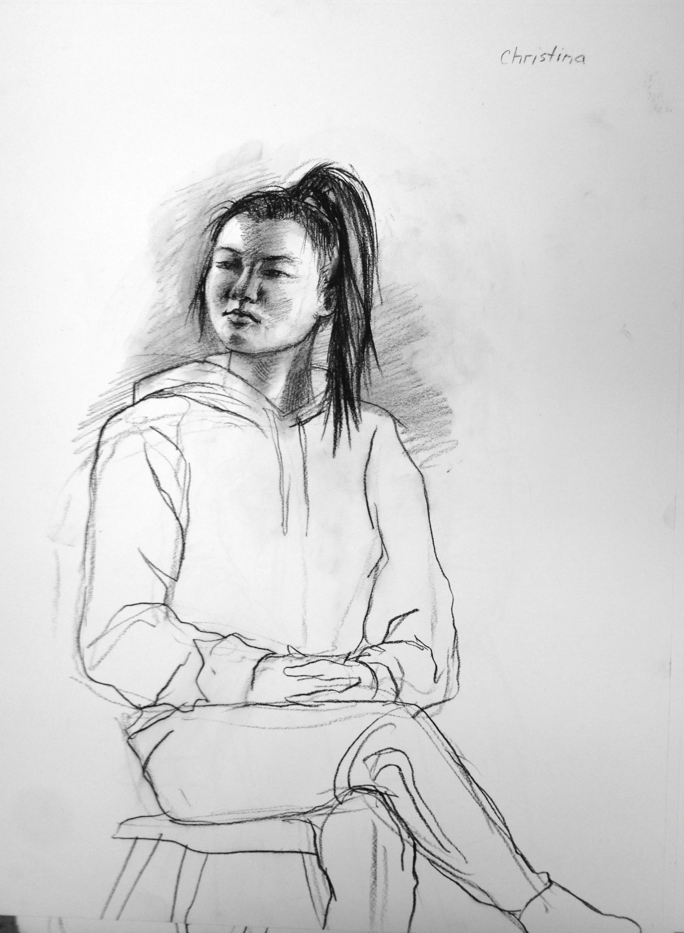  charcoal on paper  18 x 24 inches 