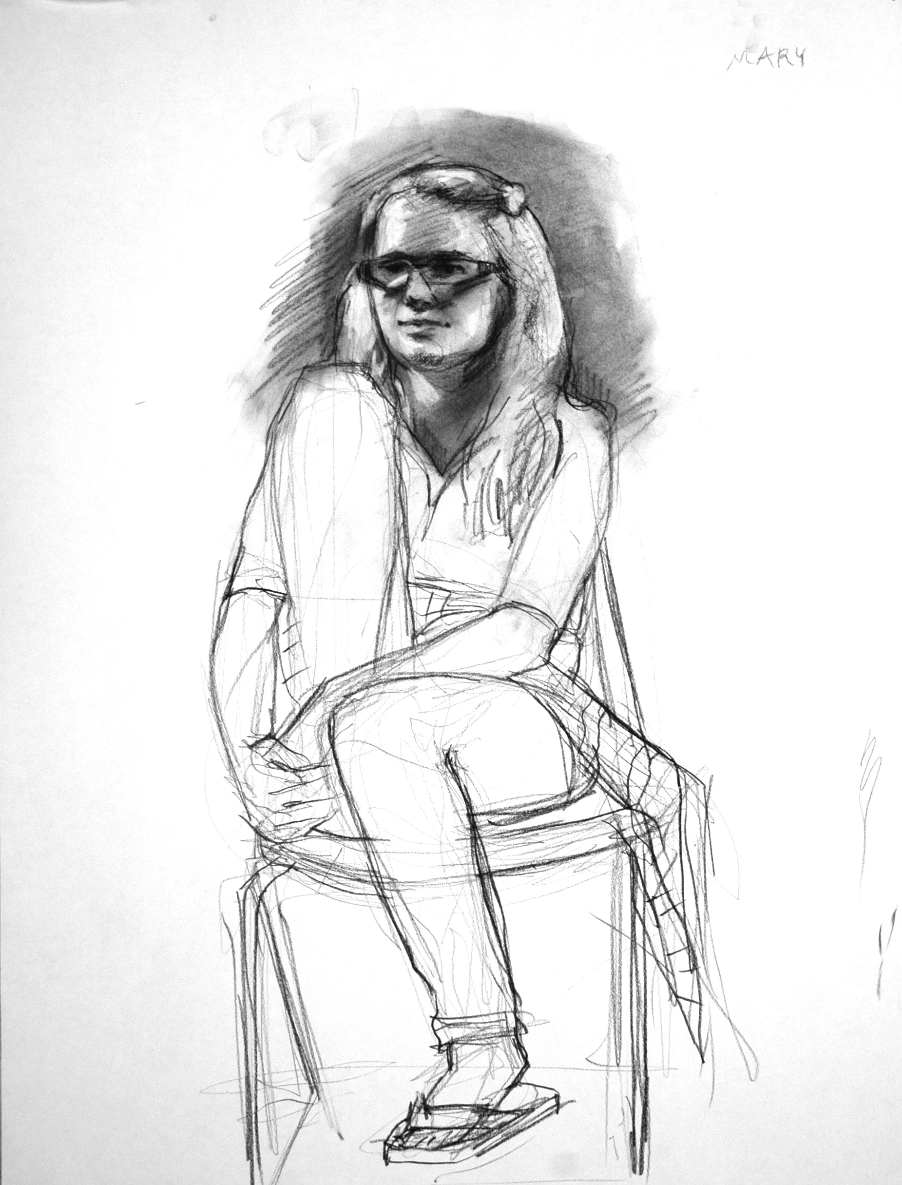  charcoal on paper  18 x 24 inches 
