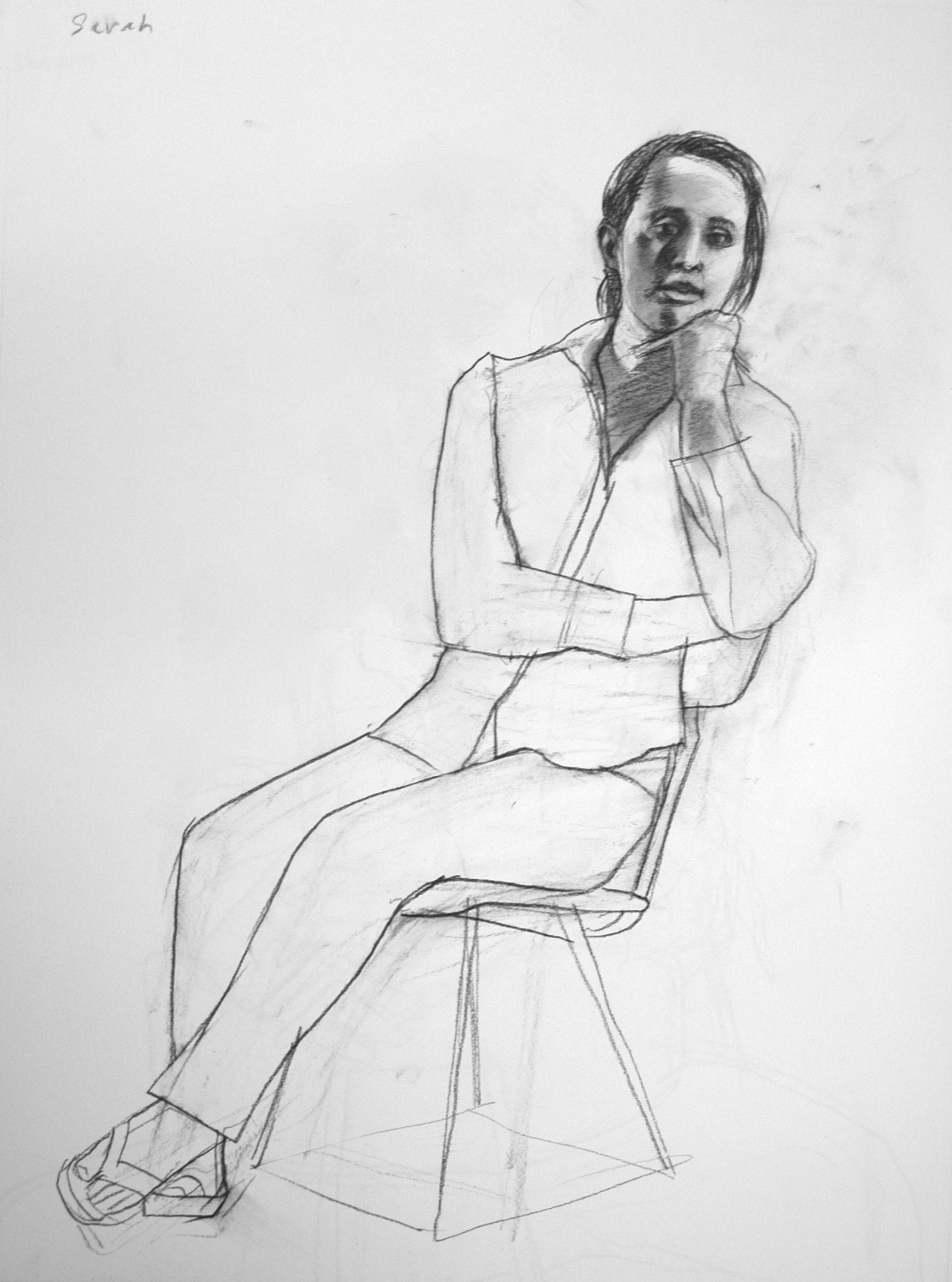  charcoal on paper  18 x 24 inches 