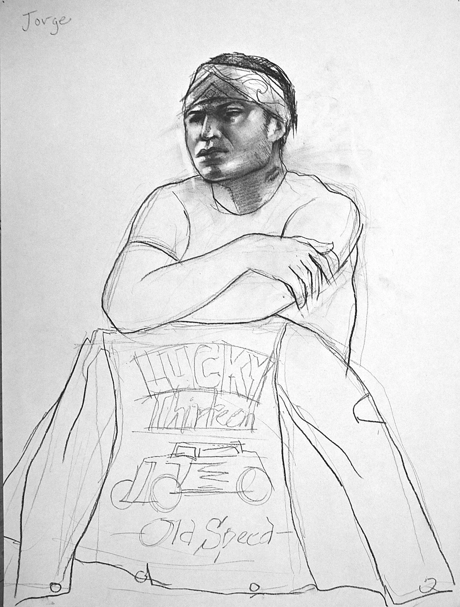  charcoal on paper  18 x 24 inches 