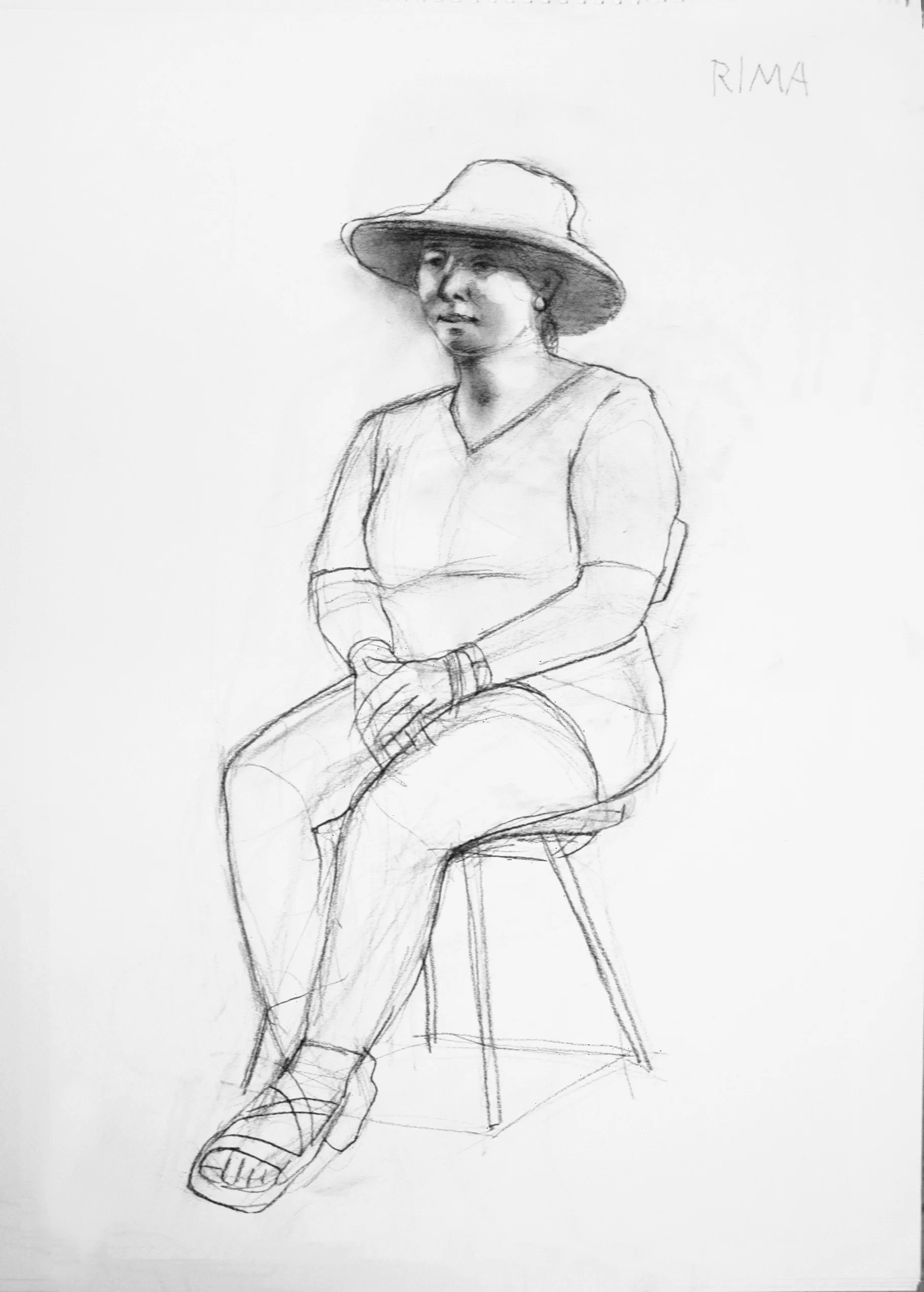  charcoal on paper  18 x 24 inches 