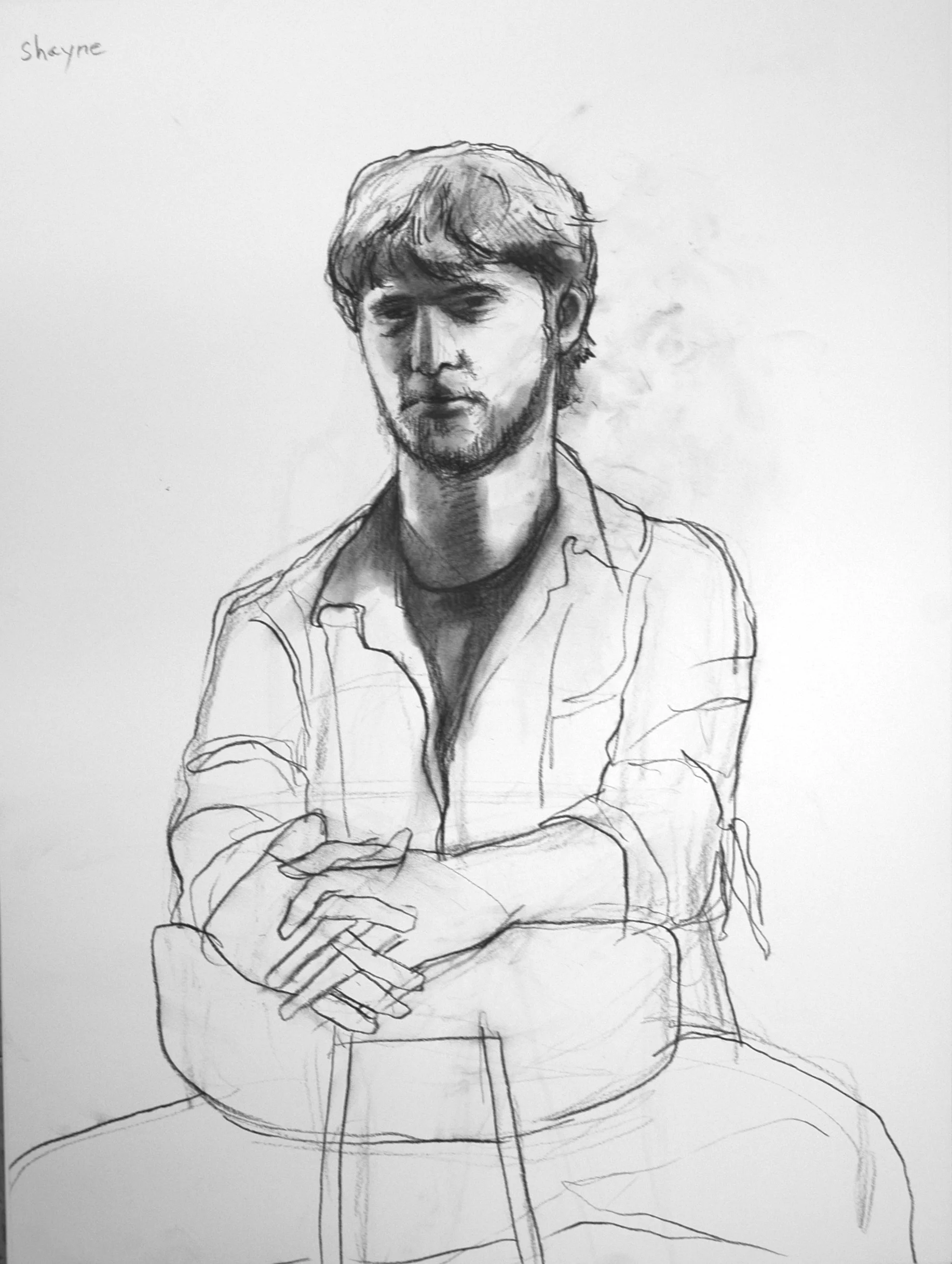  charcoal on paper  18 x 24 inches 