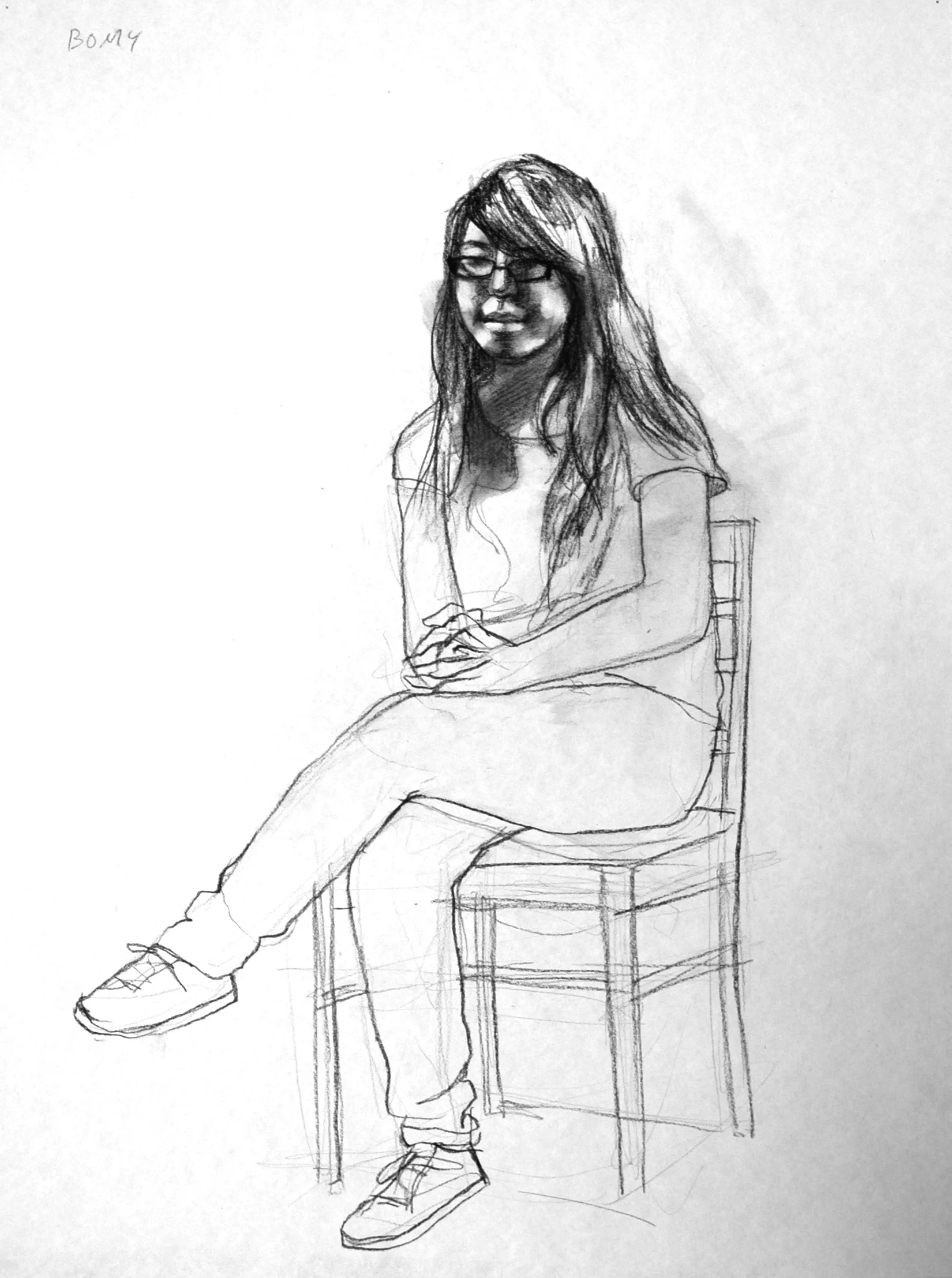  charcoal on paper  18 x 24 inches 