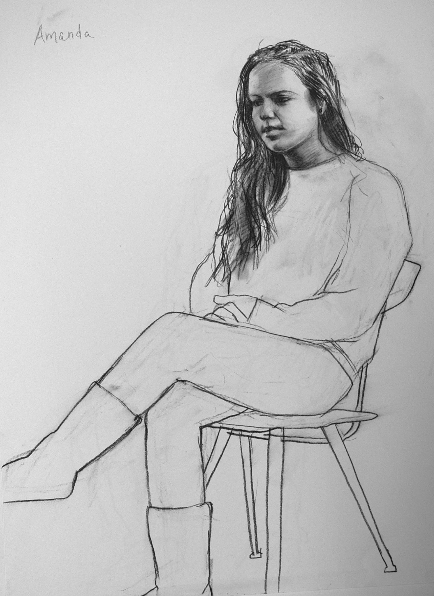  charcoal on paper  18 x 24 inches 