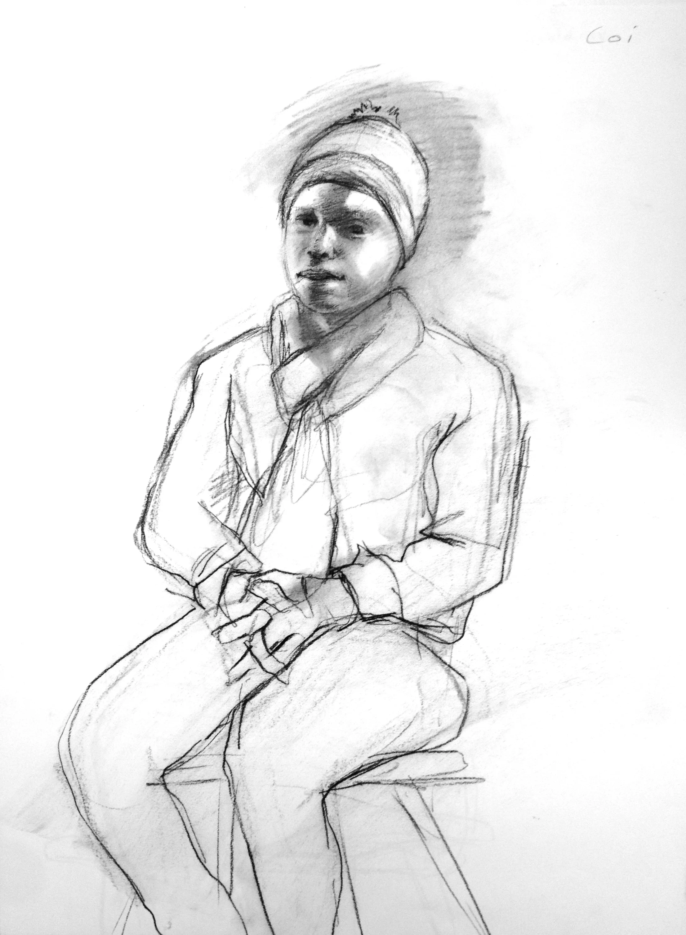  charcoal on paper  18 x 24 inches 