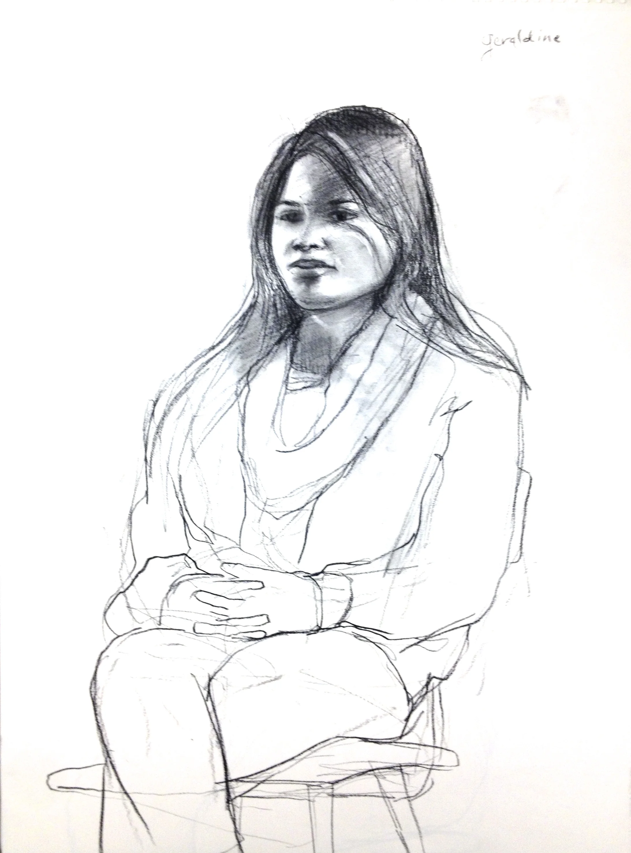  charcoal on paper  18 x 24 inches 