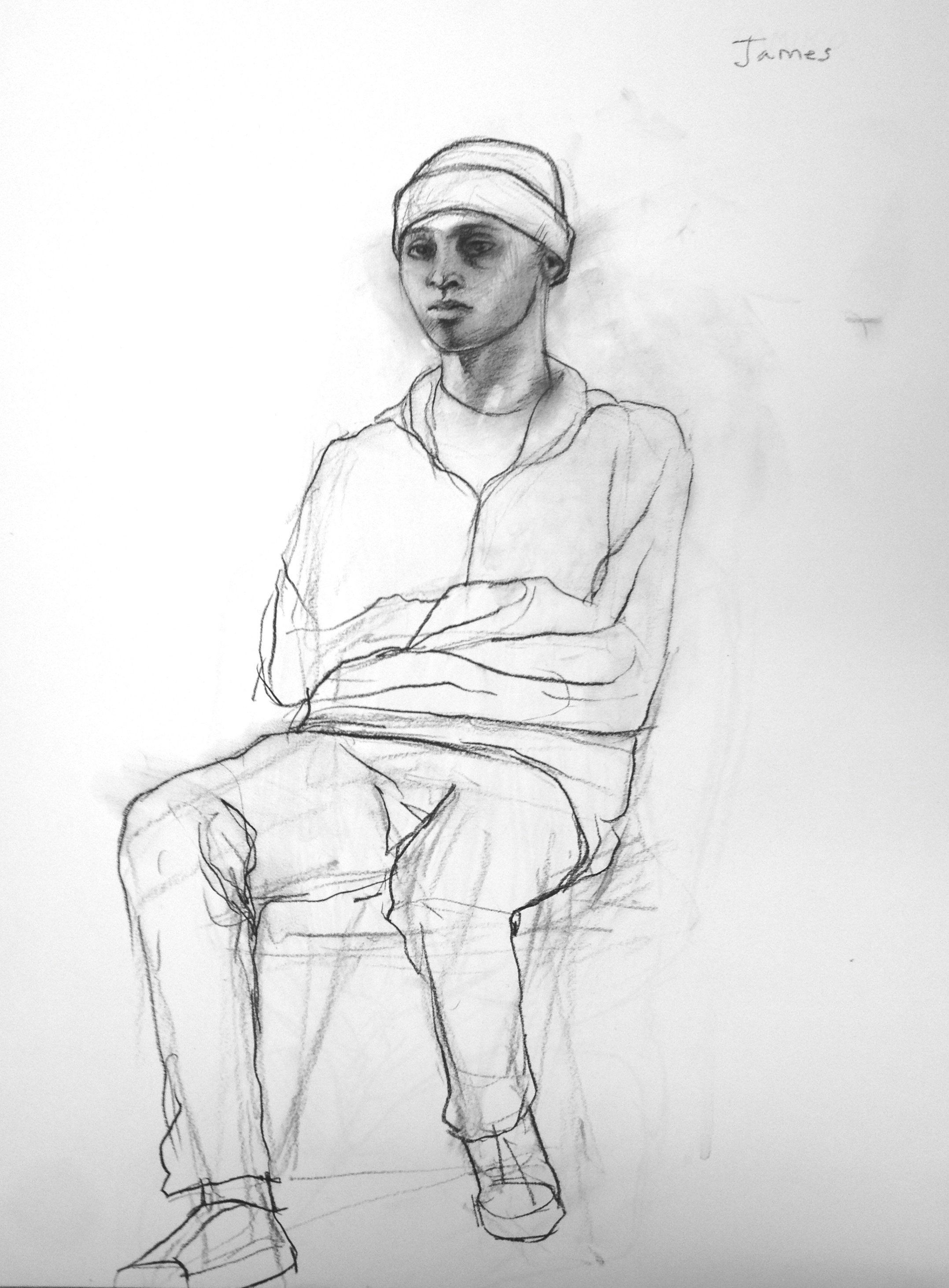  charcoal on paper  18 x 24 inches 