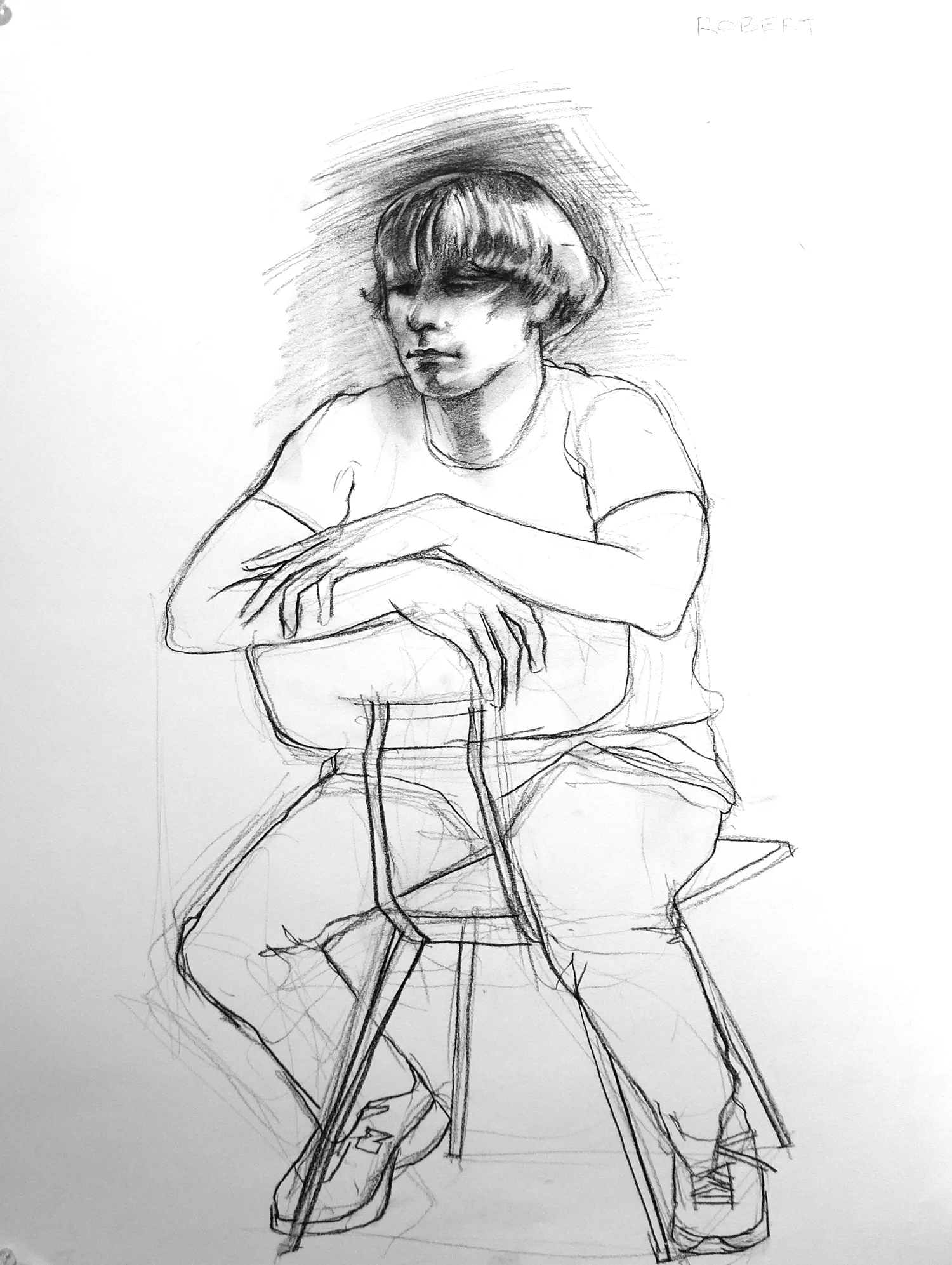  charcoal on paper  18 x 24 inches 