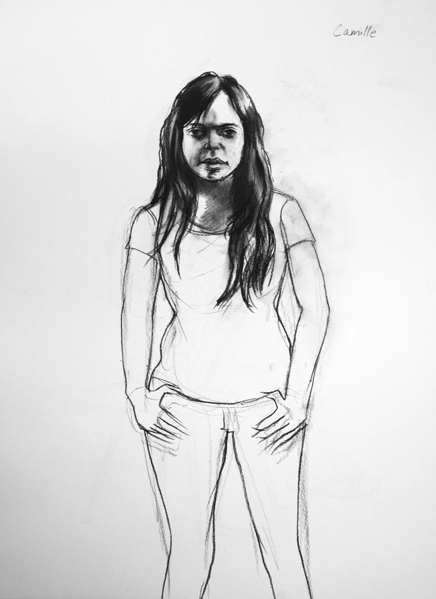  charcoal on paper  18 x 24 inches 