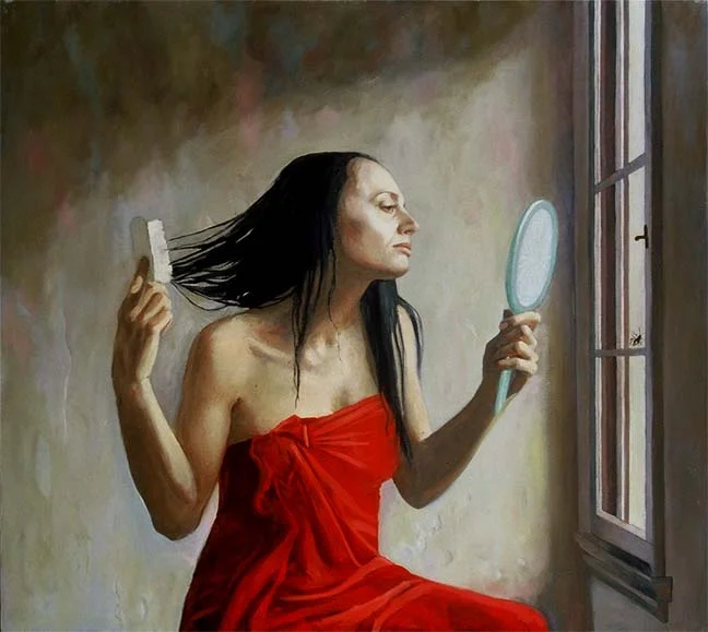 Psyche Brushing Her Hair