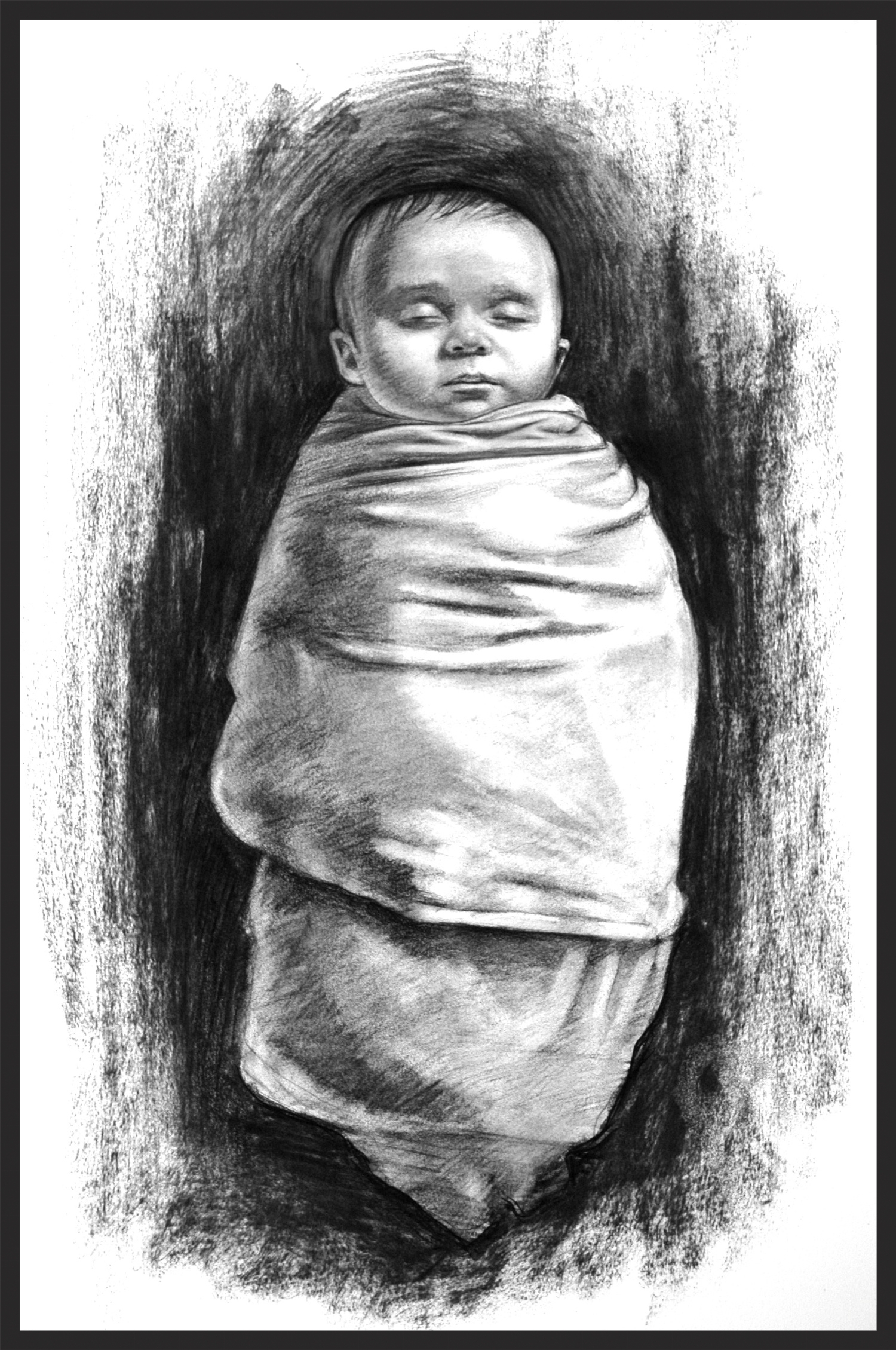  charcoal on paper  21 x 30 inches 