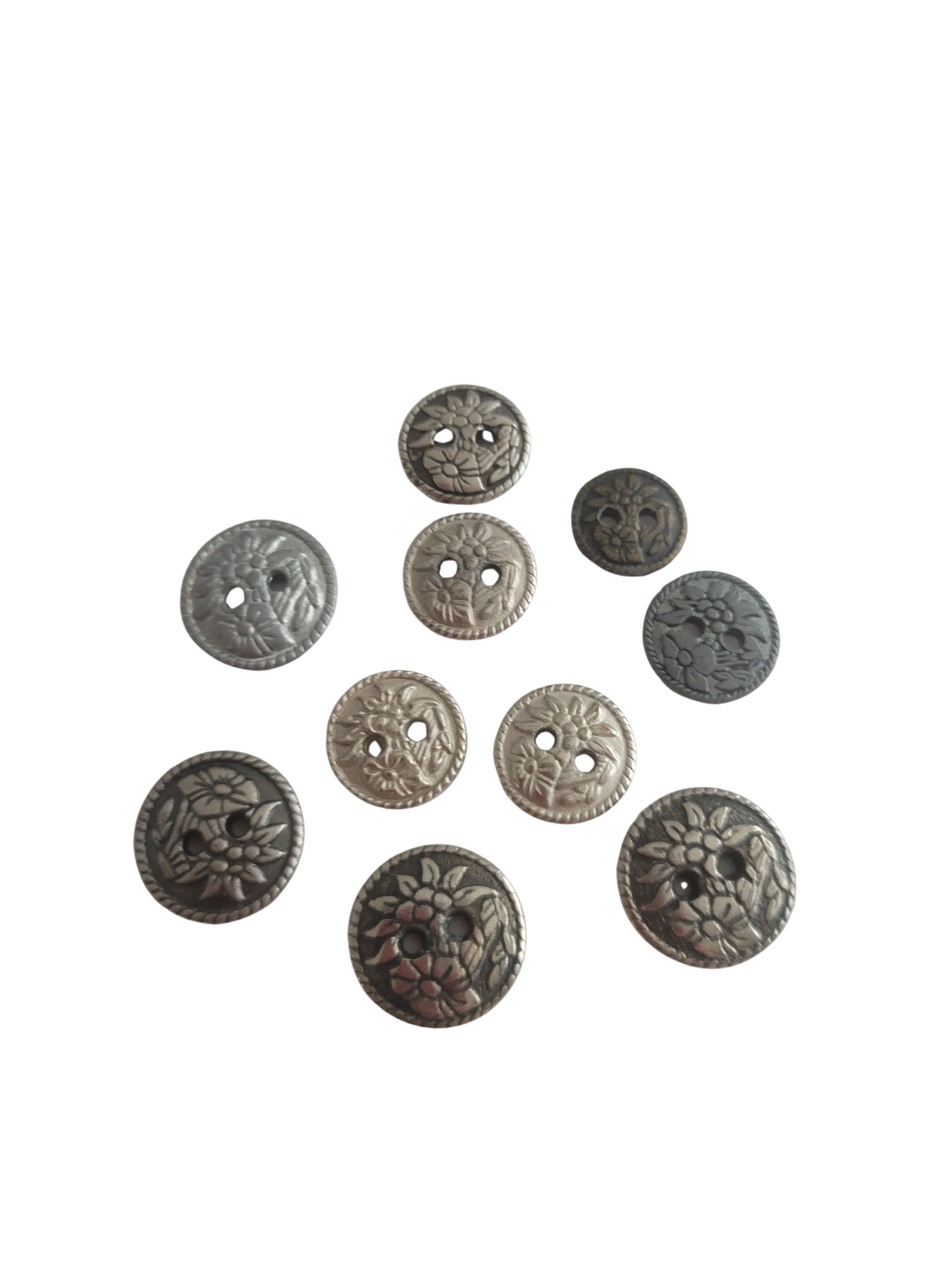 Silver Posies - Set of Ten