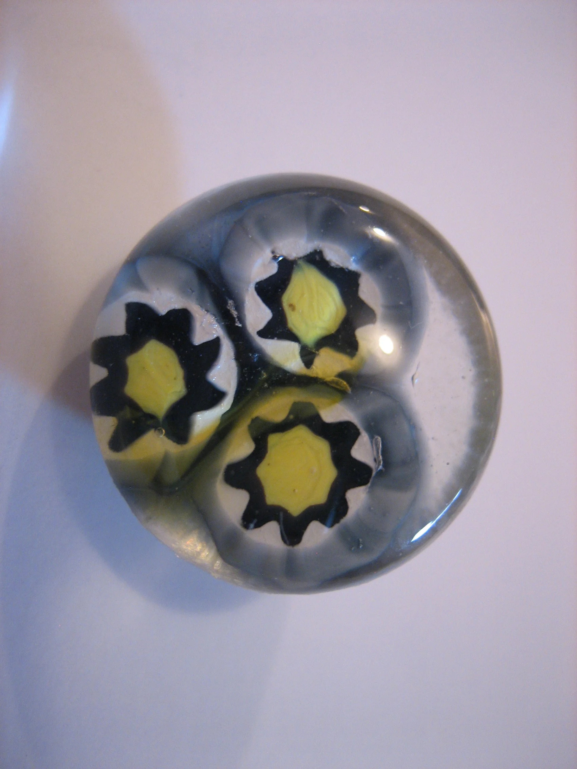 Millefiori Paperweight Button