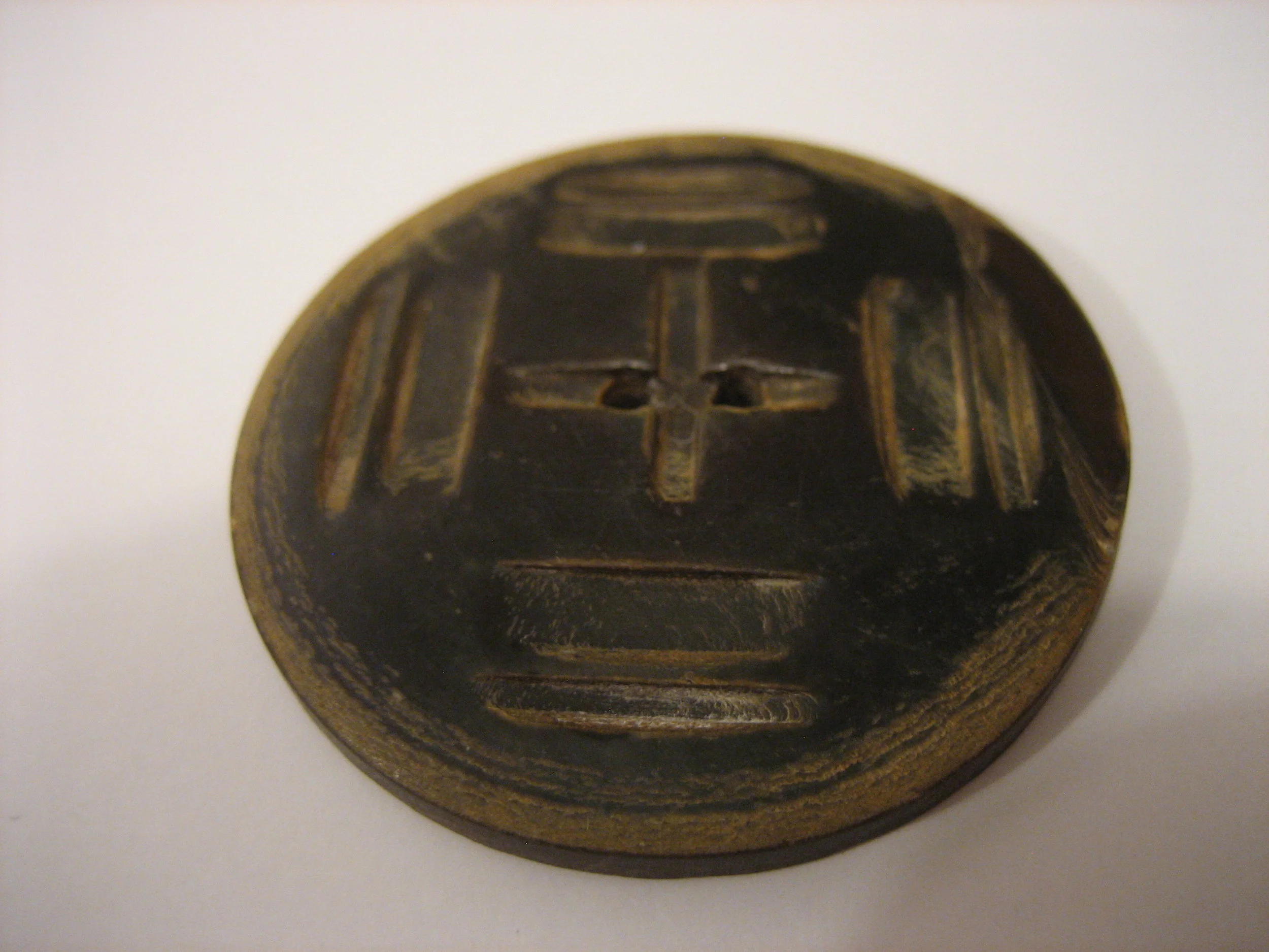 Carved Horn Button