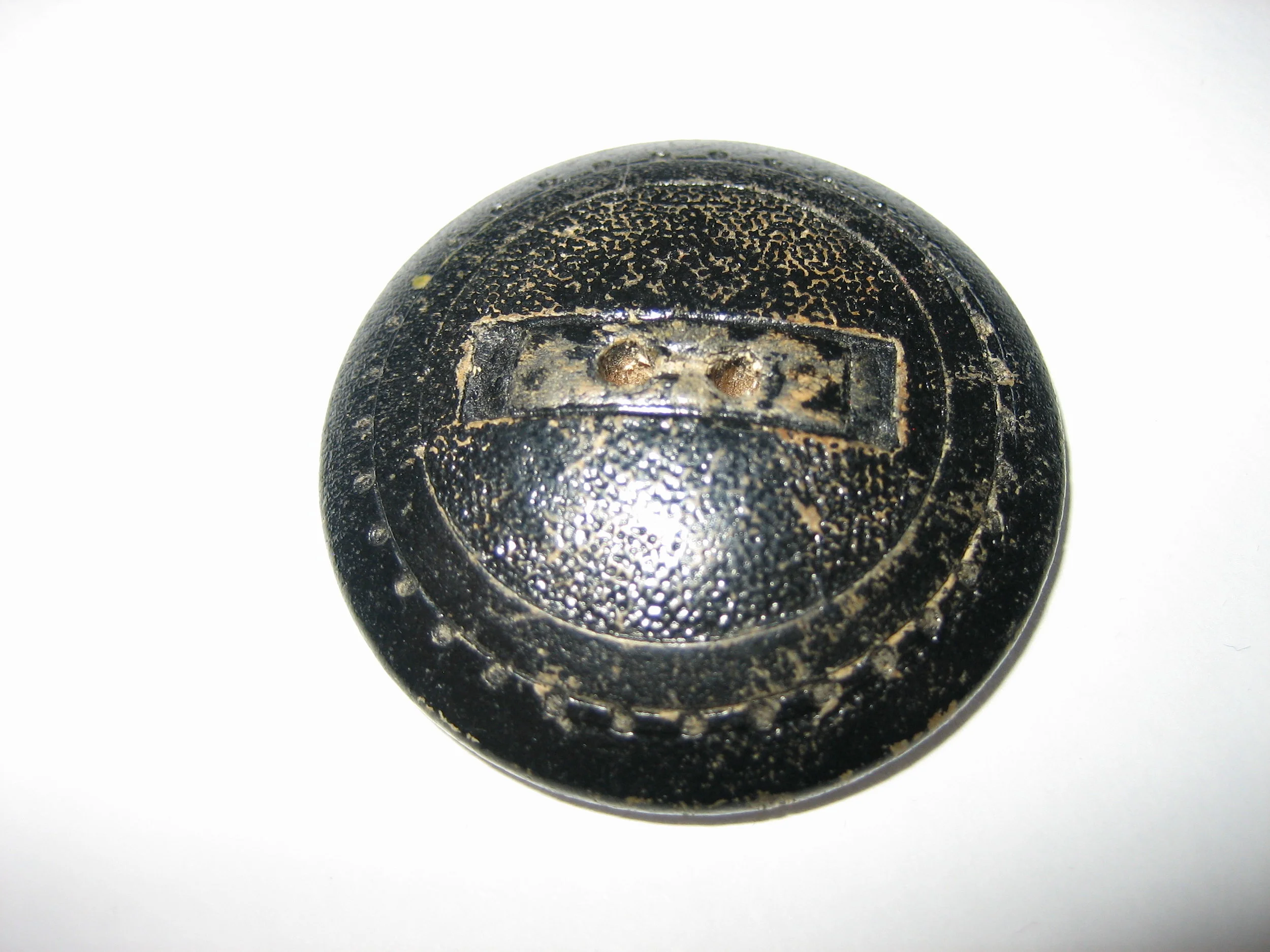 Black Wood Ball Button