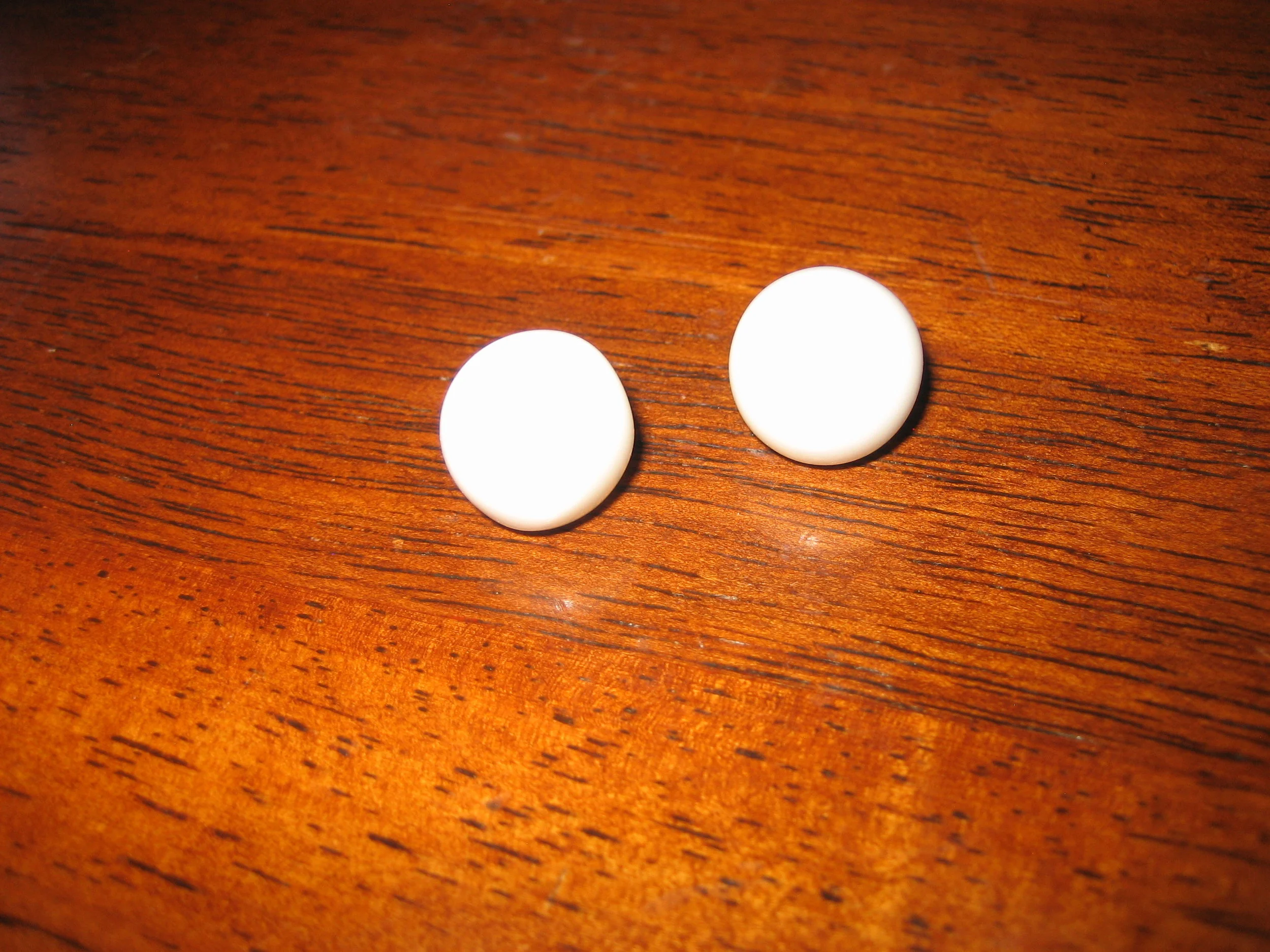 White Glass Ball Pair