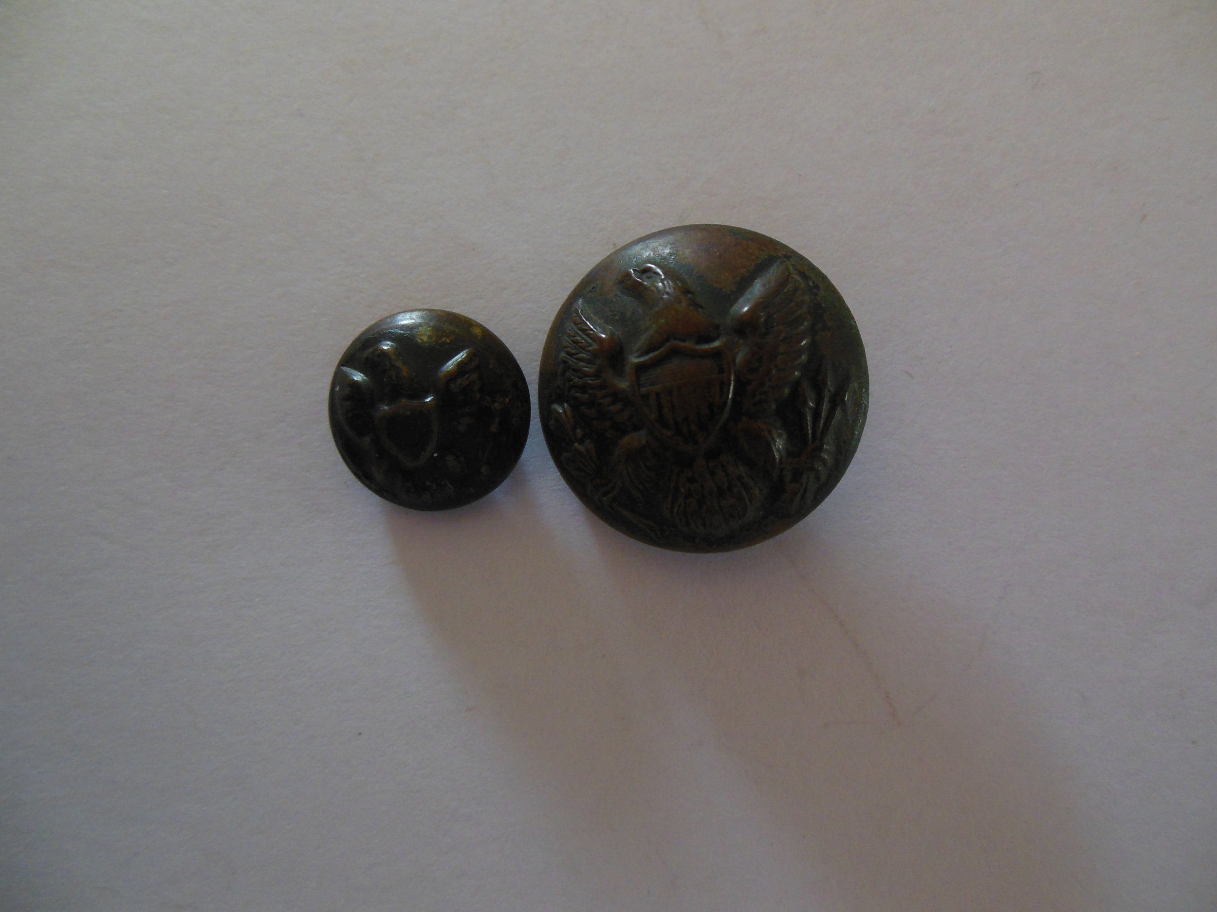 Details about   50 Vintage 5/8" Sew Through 2 Hole Metal US Military Uniform Buttons Eagle 