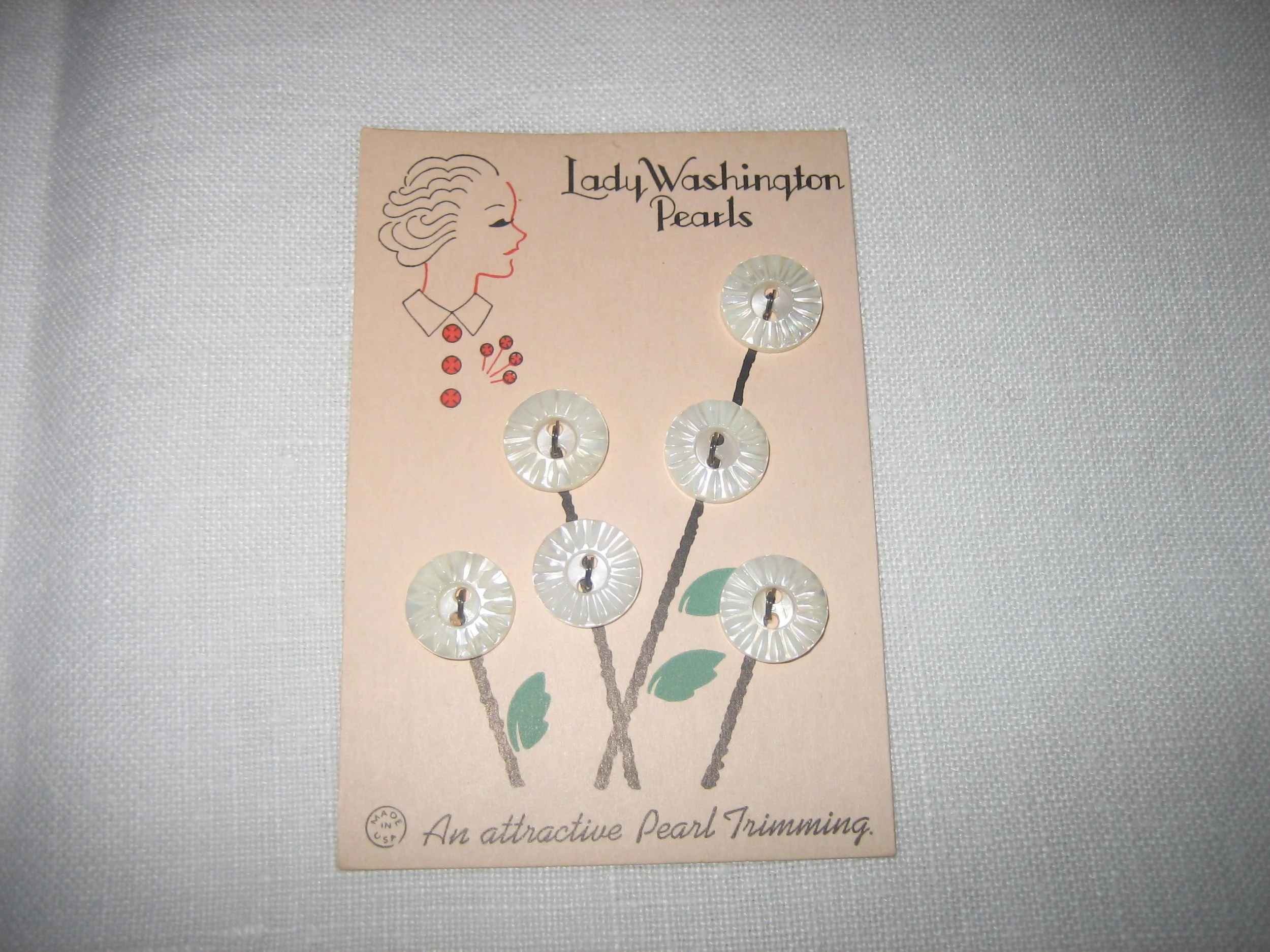 Lady Washington Pearls - 1/2"