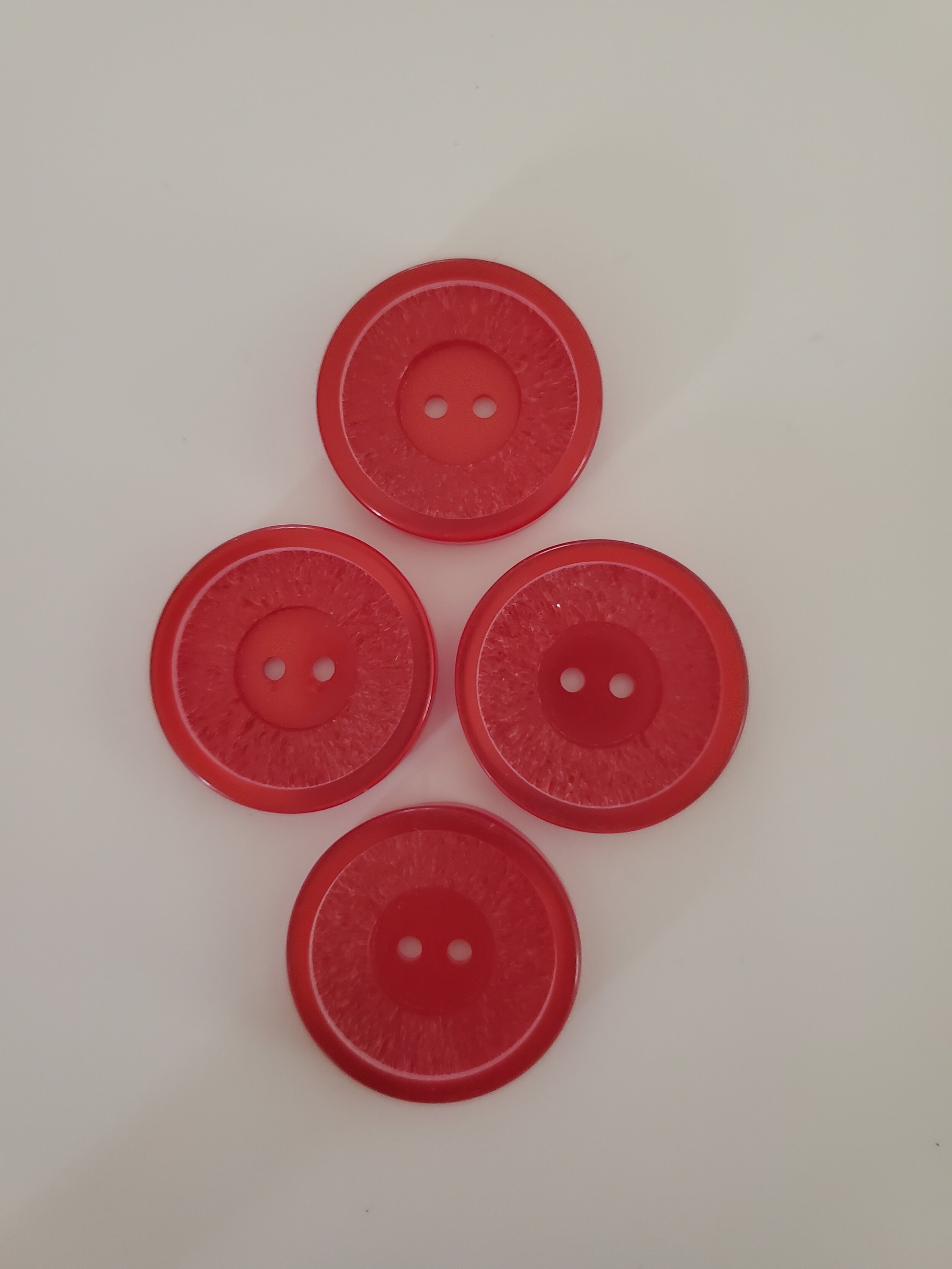 Set of Four -Red Etched Sparkle