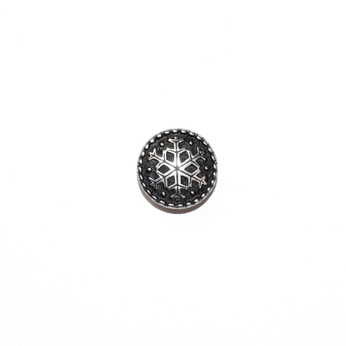 Snowflake #4 Finse - 16mm/..63mm Norwegian Pewter - 183 Vintage Buttons —  183 Vintage Buttons