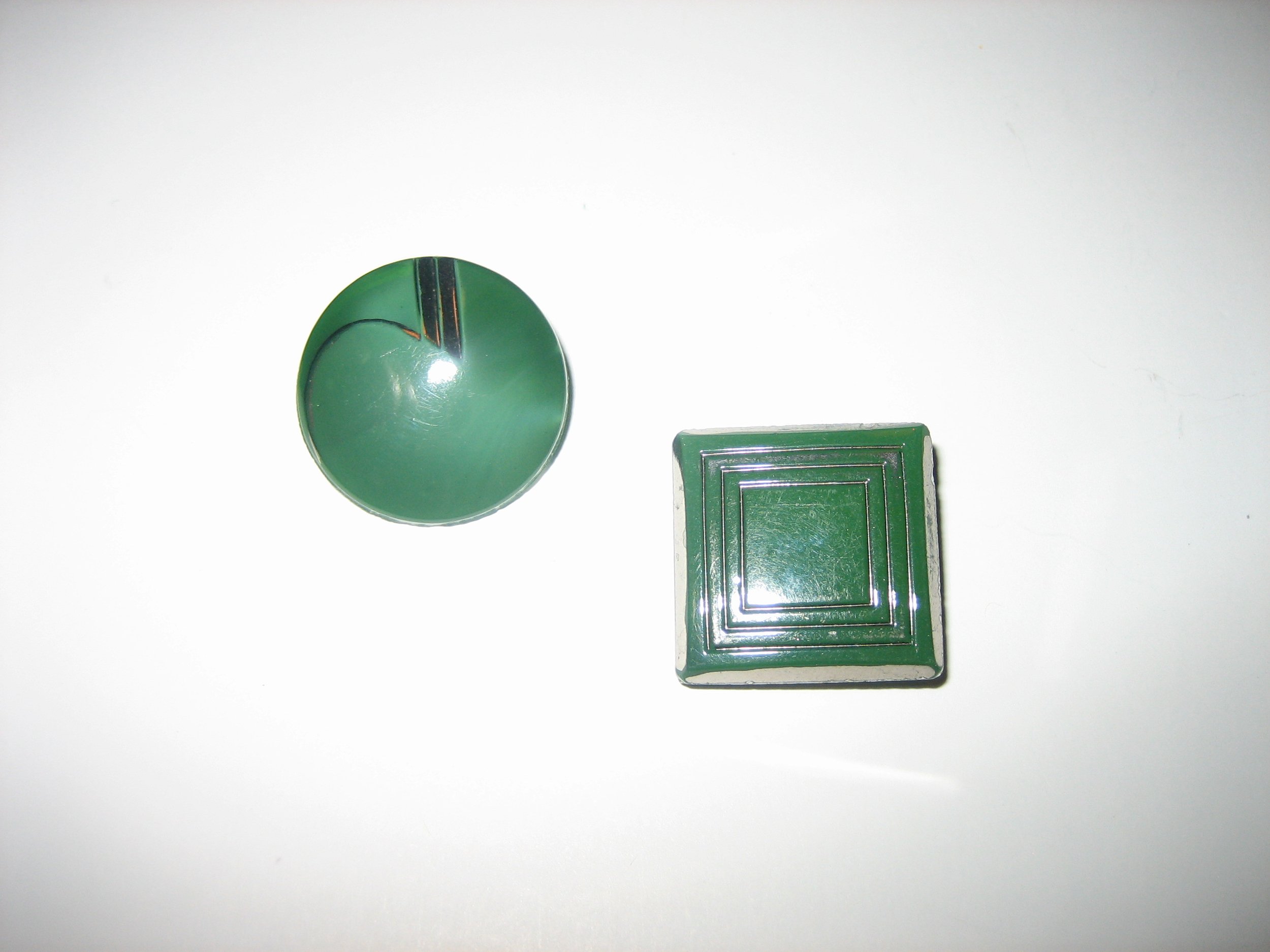 Vintage Geometric Green Pair
