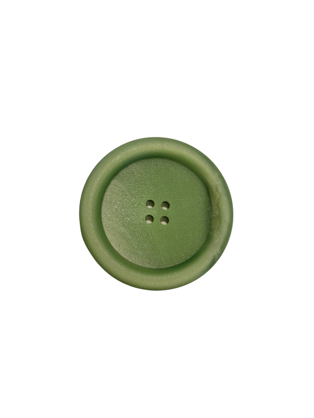 Bouton Vintage Français En Résine Et Cuir Vert - Diamètre 4,4 Cm, Marque Expédit, Occasion, Parfait Pour Customisation