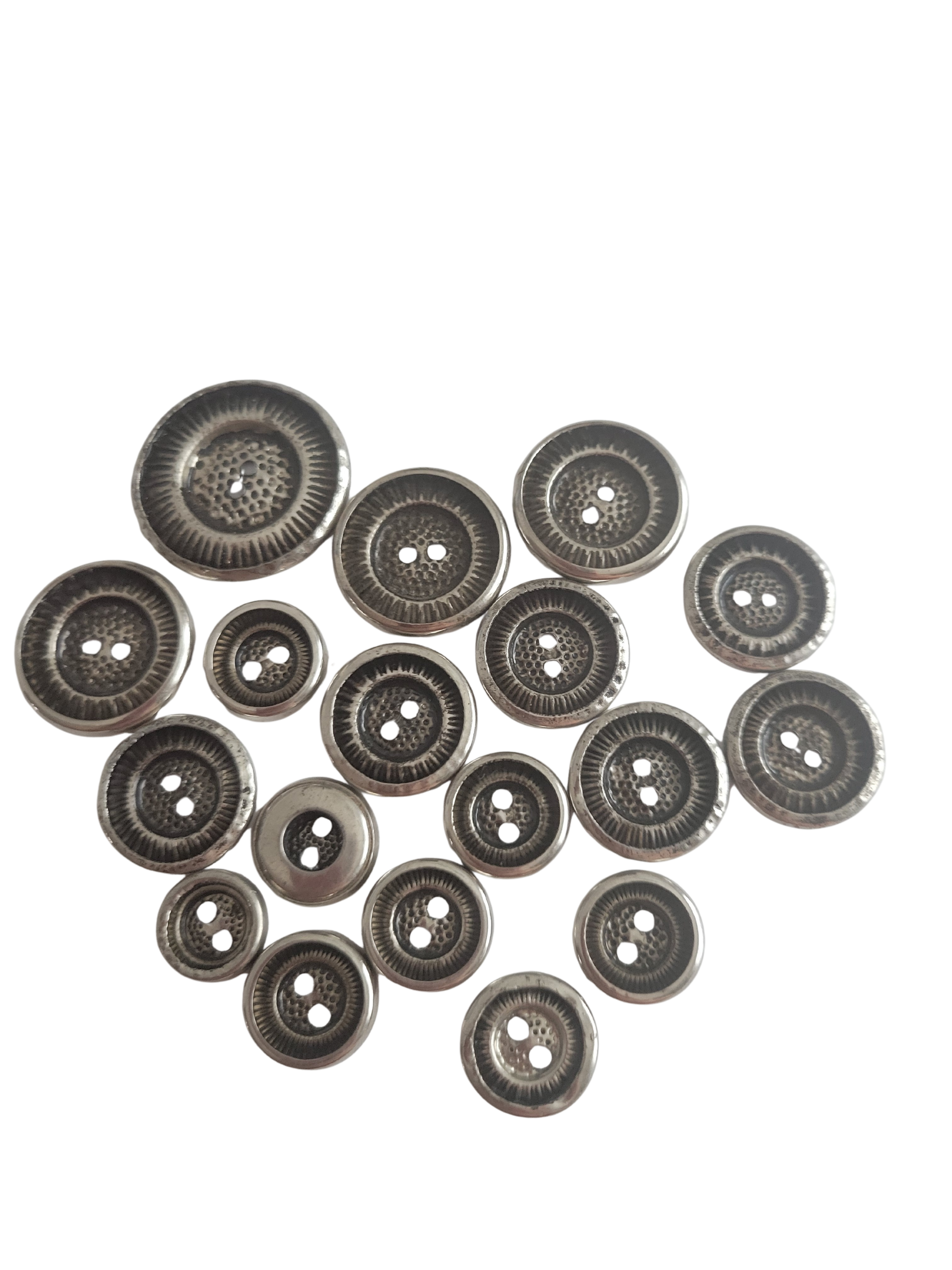 Silver Sunflowers - Set of Sixteen