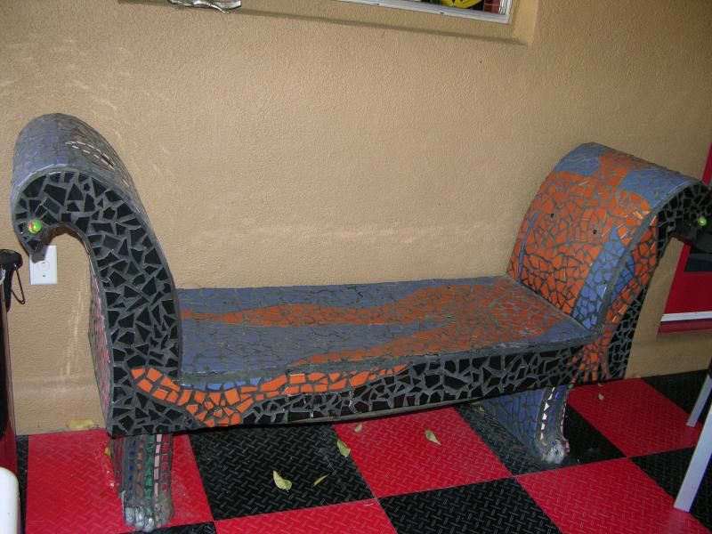 Mosaic Garden Bench