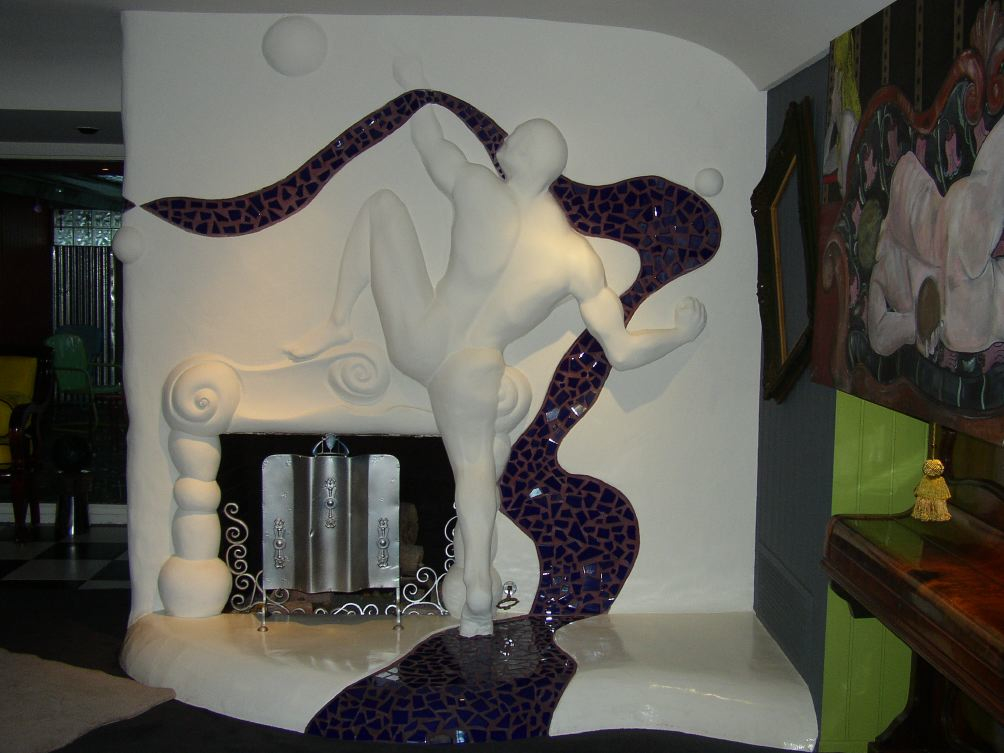 Mother May I Sculpted Fireplace