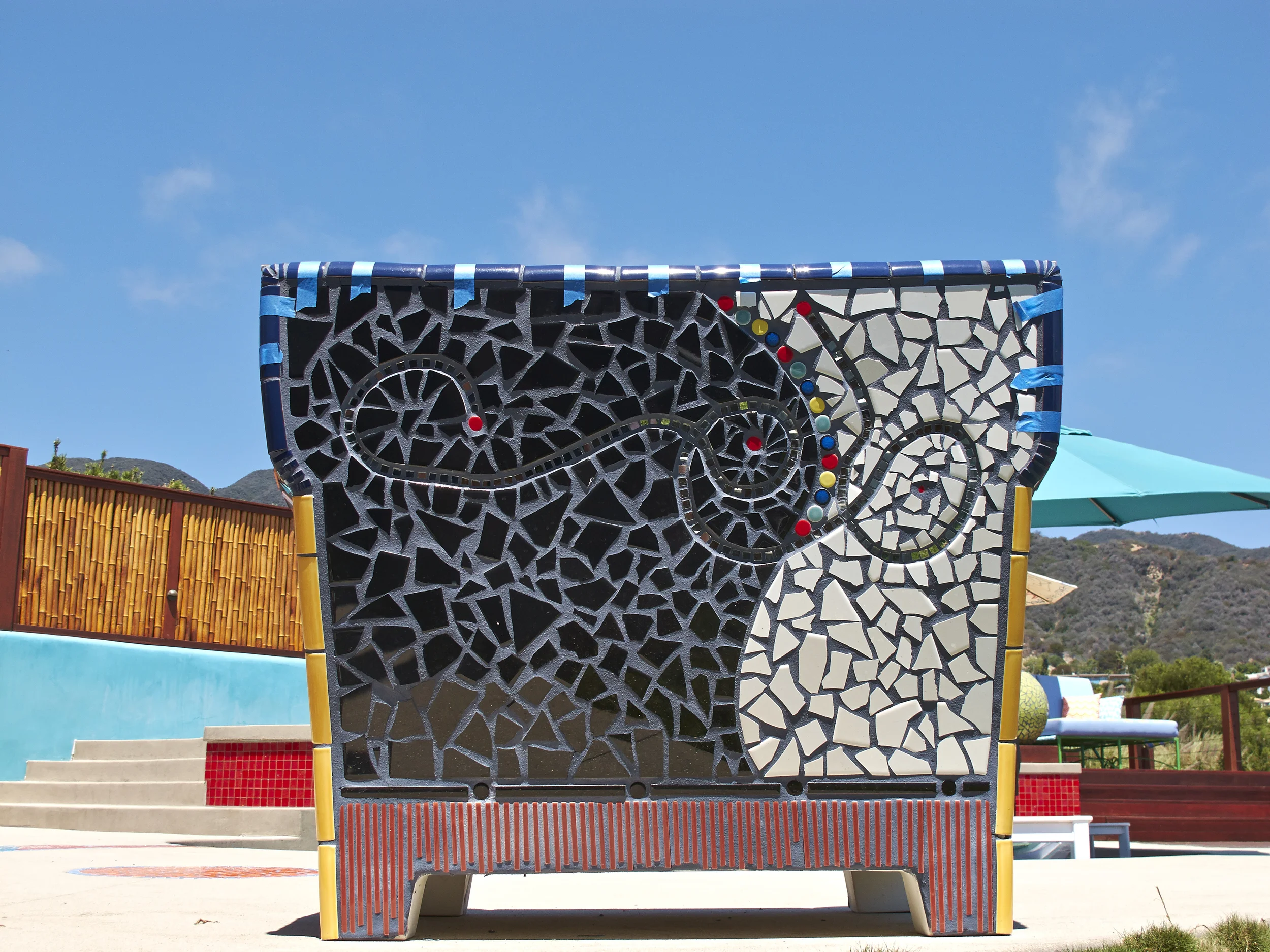 Mosaic tile Club Chair