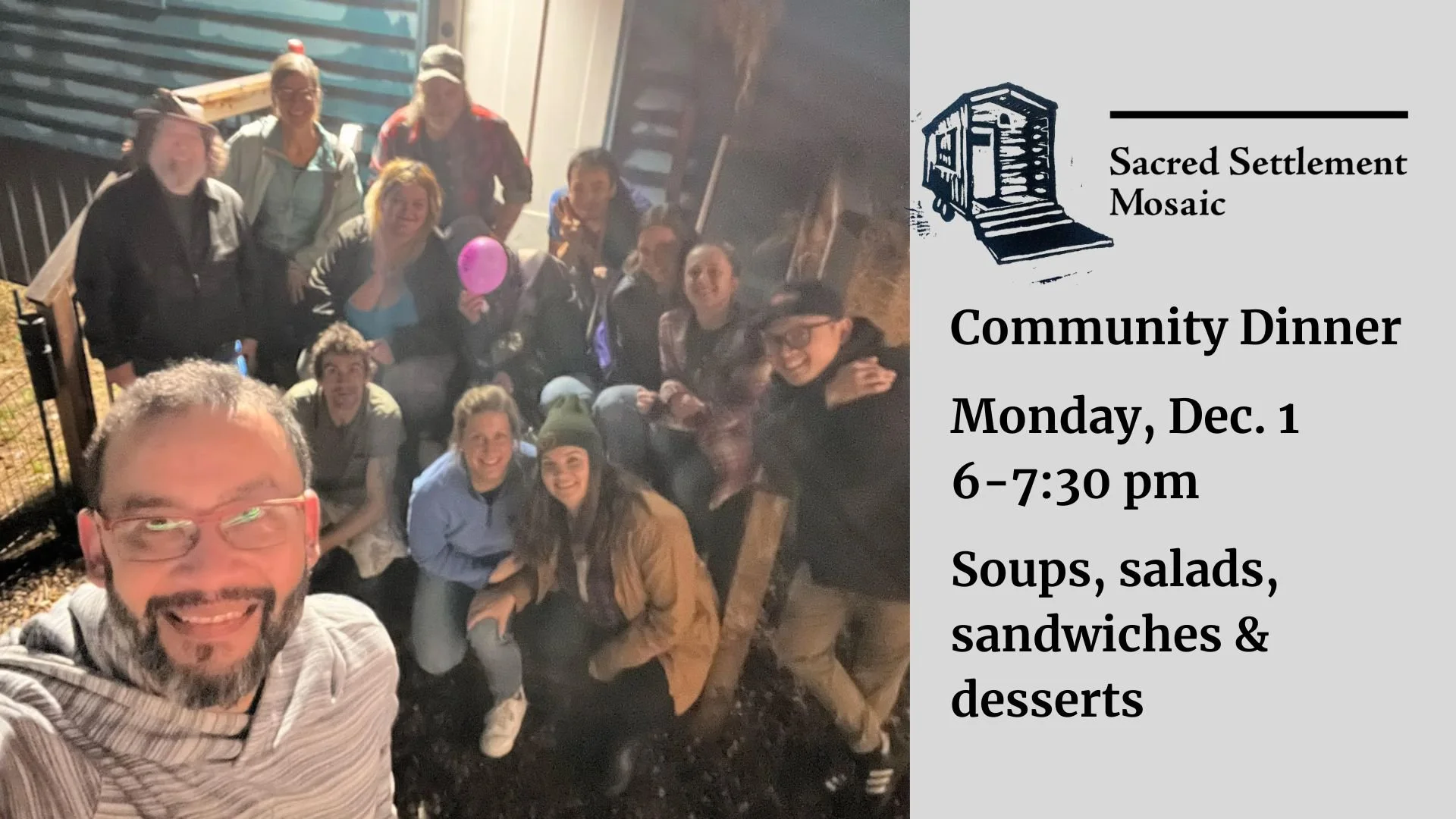 Sacred Settlement Monthly Mosaic Community Dinner